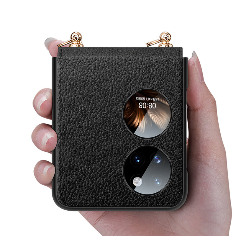 SULADA Treasure Box Series for Huawei Pocket 2 Phone Cover Litchi Texture PU Leather Phone Case with Strap