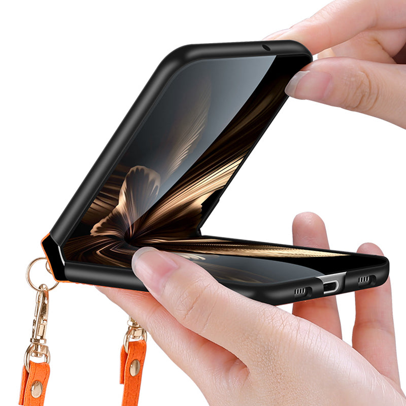 SULADA Treasure Box Series for Huawei Pocket 2 Phone Cover Litchi Texture PU Leather Phone Case with Strap