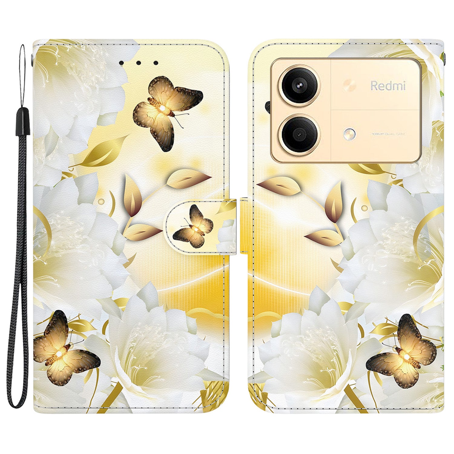 For Xiaomi Redmi Note 13R Pro 5G Magnetic Phone Case Fall Protection Pattern Printing Cover
