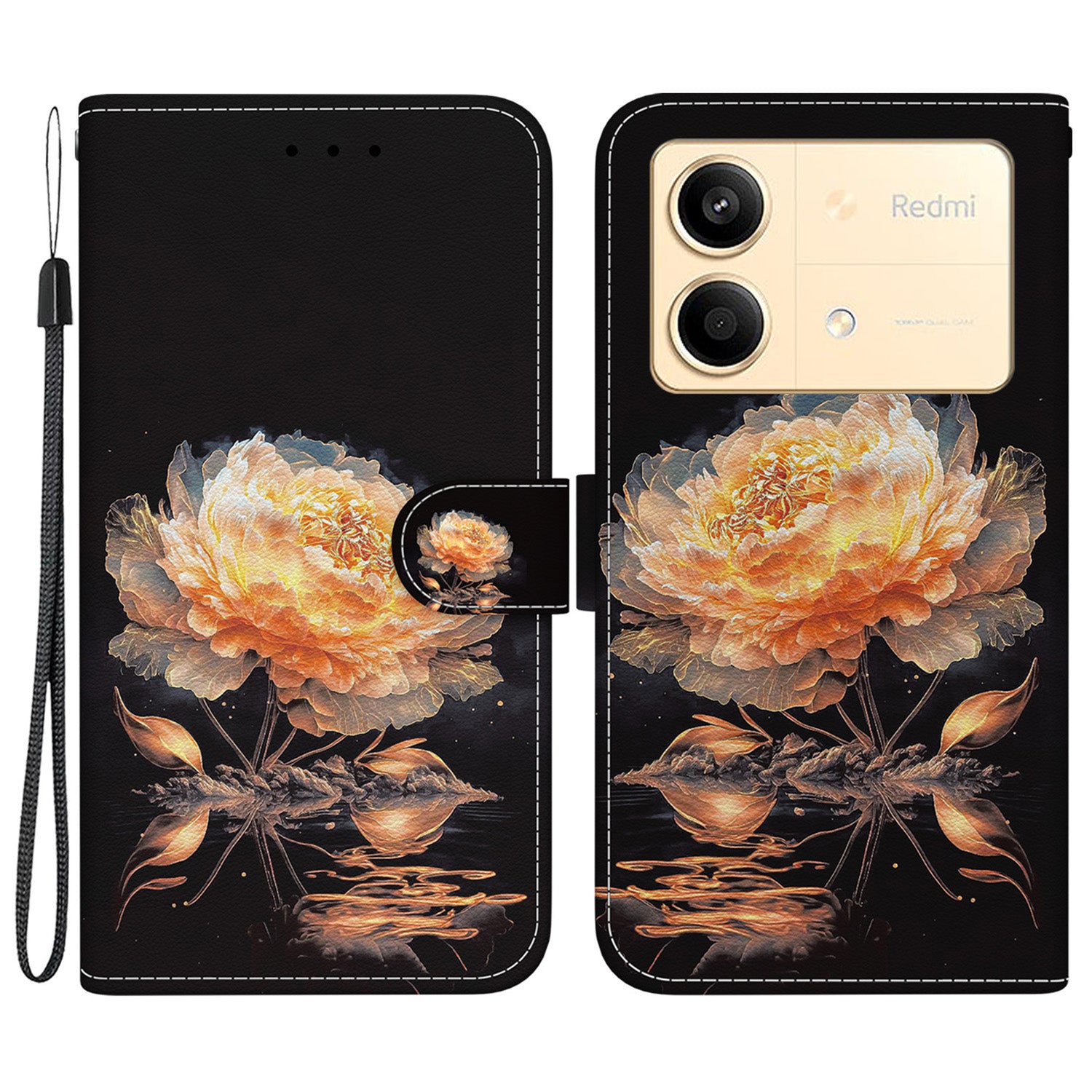 For Xiaomi Redmi Note 13R Pro 5G Magnetic Phone Case Fall Protection Pattern Printing Cover