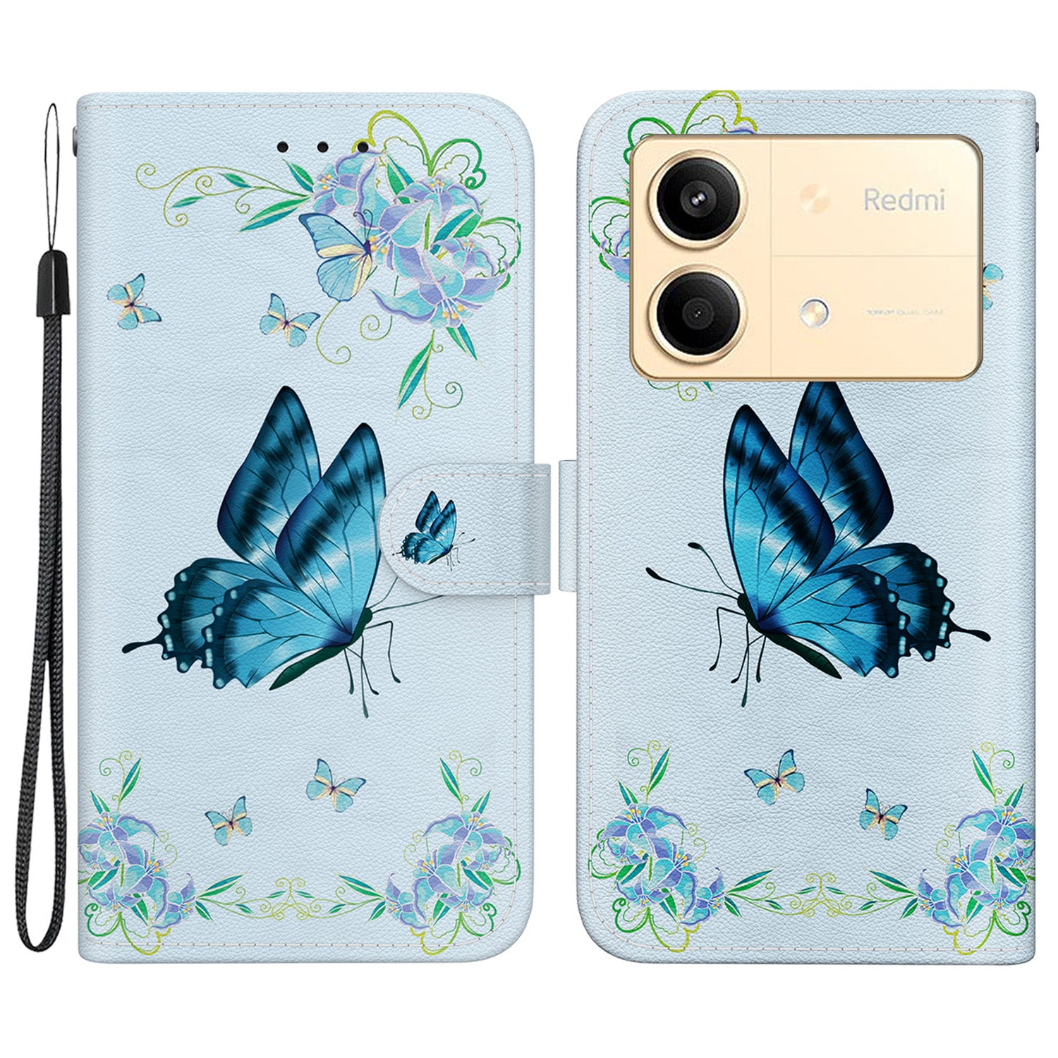 For Xiaomi Redmi Note 13R Pro 5G Magnetic Phone Case Fall Protection Pattern Printing Cover