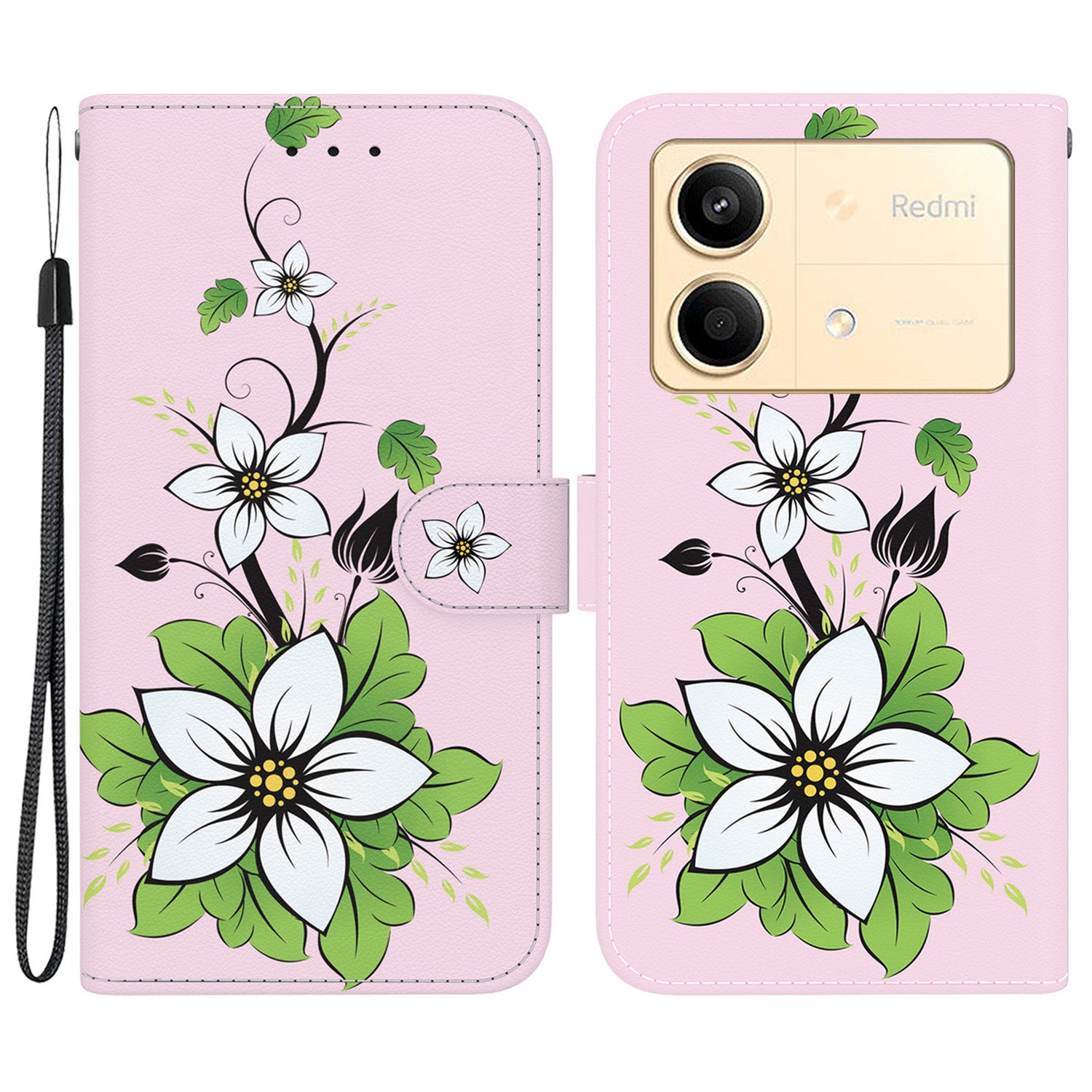 For Xiaomi Redmi Note 13R Pro 5G Magnetic Phone Case Fall Protection Pattern Printing Cover