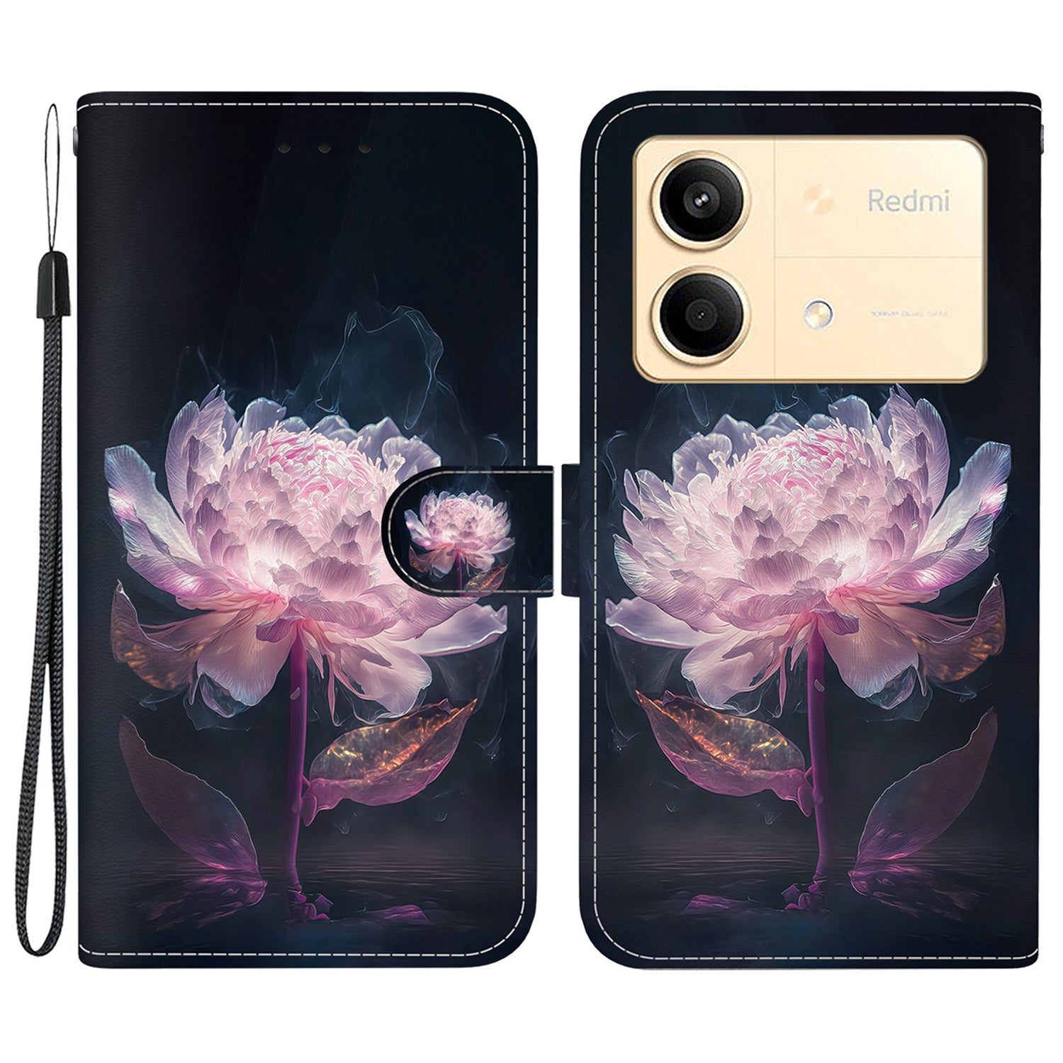 For Xiaomi Redmi Note 13R Pro 5G Magnetic Phone Case Fall Protection Pattern Printing Cover
