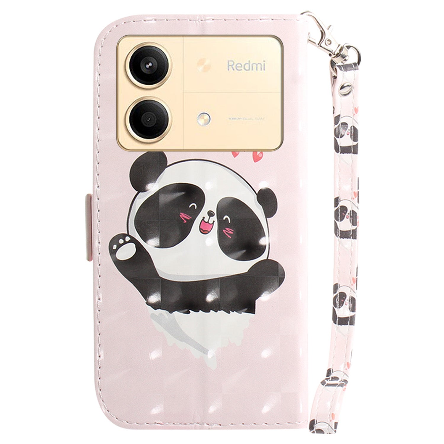 For Xiaomi Redmi Note 13R Pro 5G Phone Cover Stylish Printed Case with Wrist Strap