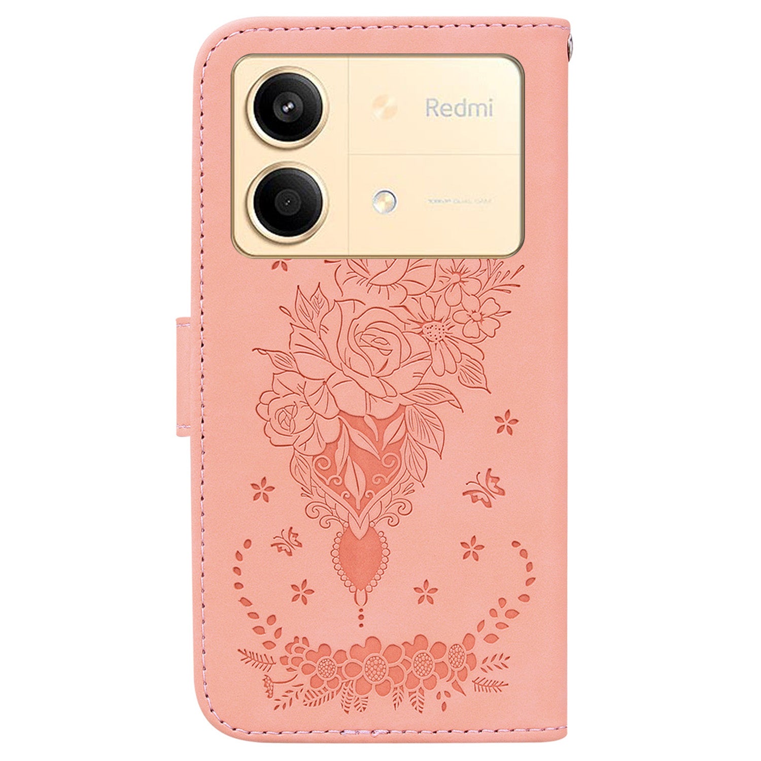 For Xiaomi Redmi Note 13R Pro 5G Shockproof Case Flower Pattern Folio Stand Phone Cover