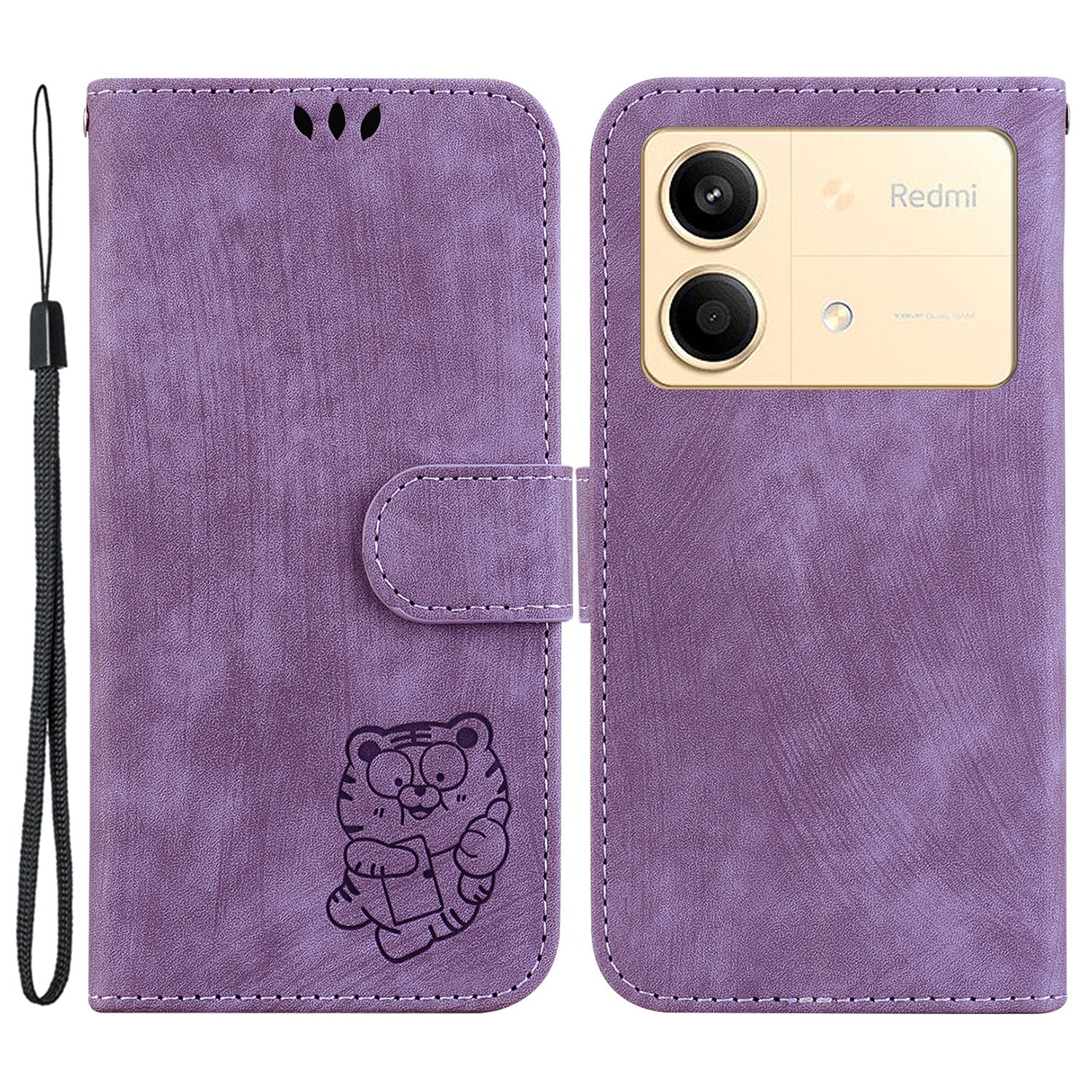 Wallet Case for Xiaomi Redmi Note 13R Pro 5G Shell Cute Tiger PU Leather Flip Phone Cover