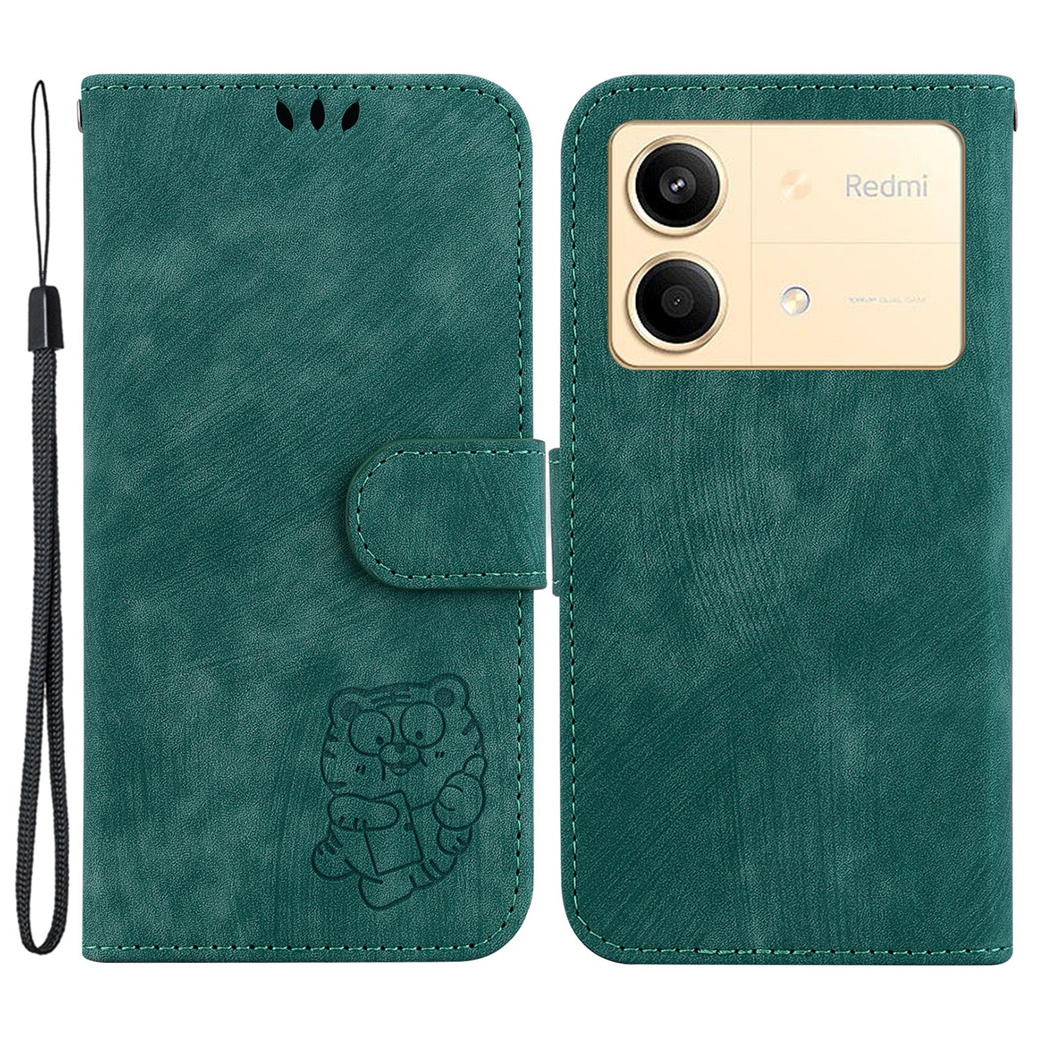 Wallet Case for Xiaomi Redmi Note 13R Pro 5G Shell Cute Tiger PU Leather Flip Phone Cover