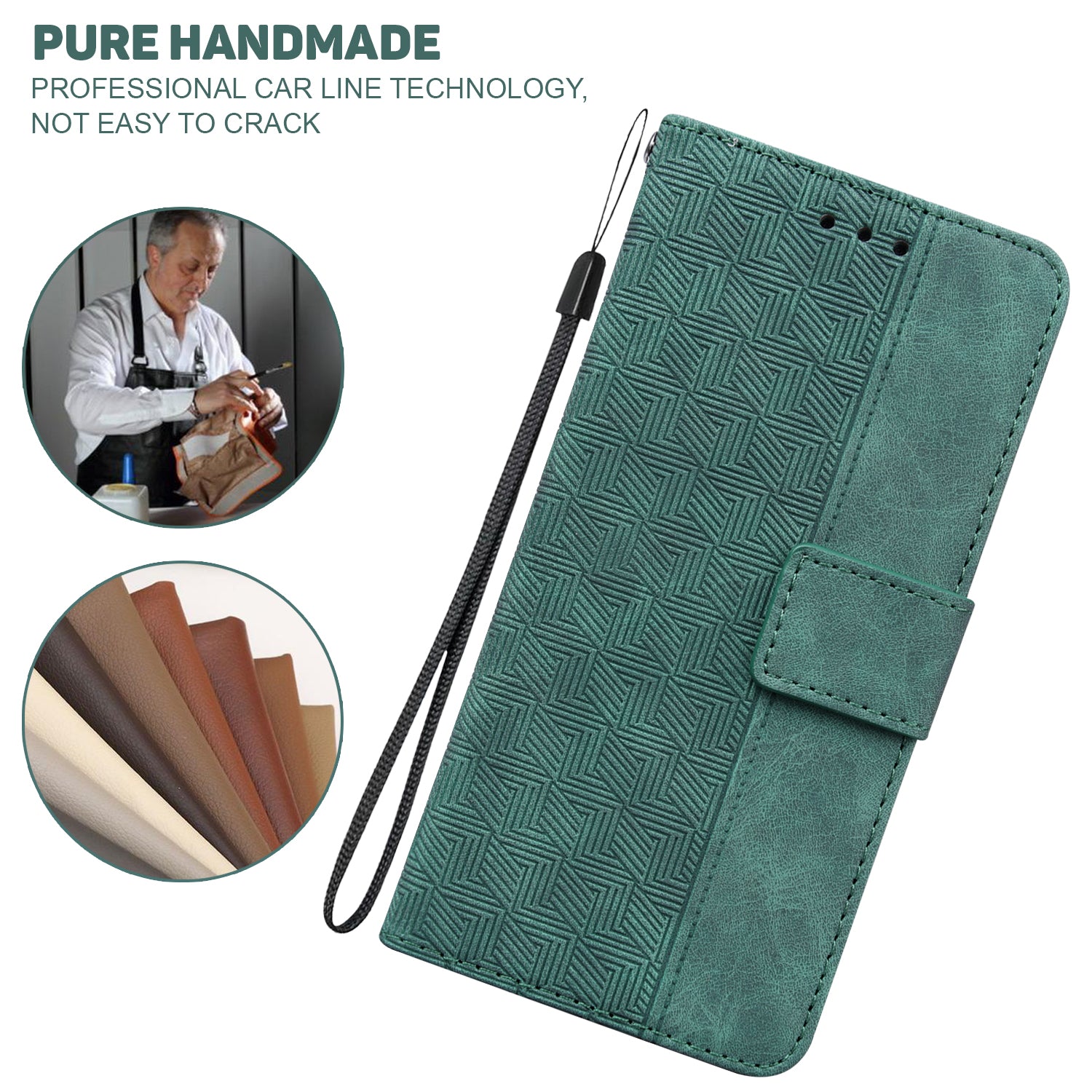 For Xiaomi Redmi Note 13R Pro 5G Case 3D Geometry Leather+TPU Mobile Phone Cover