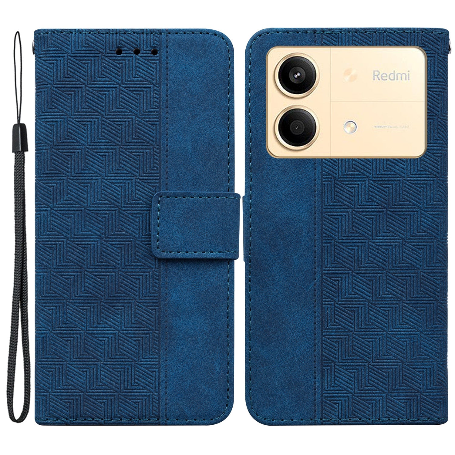 For Xiaomi Redmi Note 13R Pro 5G Case 3D Geometry Leather+TPU Mobile Phone Cover