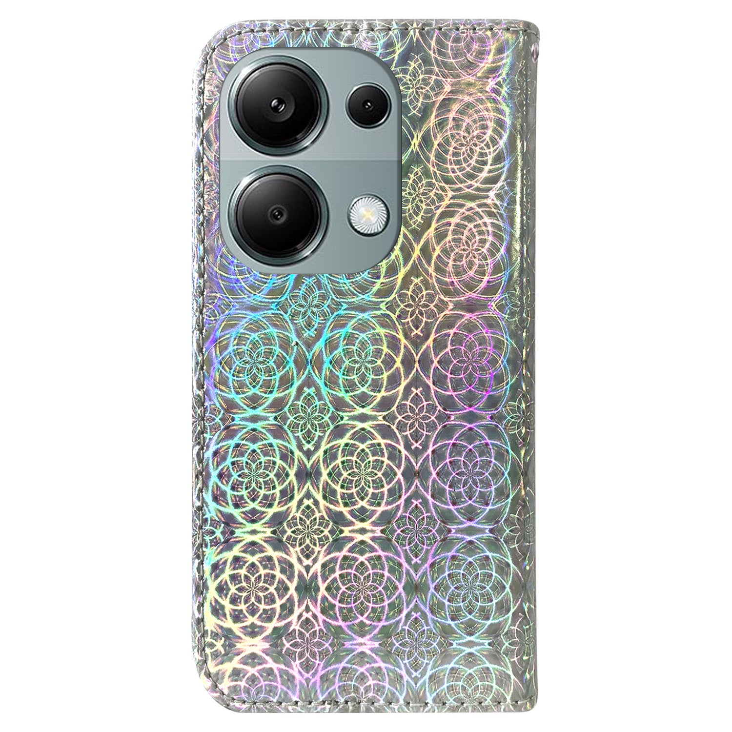 For Xiaomi Redmi Note 13 Pro 4G / Poco M6 Pro 4G Case PU Leather Dazzling Flower Phone Cover with Card Slots