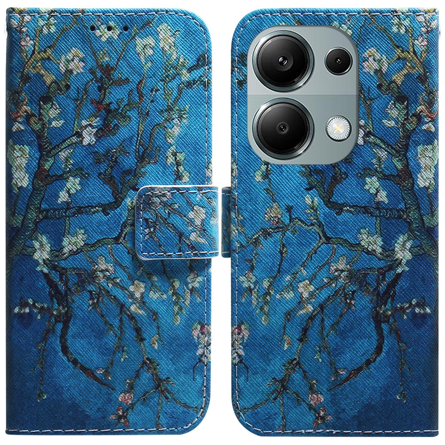 For Xiaomi Redmi Note 13 Pro 4G / Poco M6 Pro 4G Case Drop-proof Pattern Printing Card Slots Phone Cover
