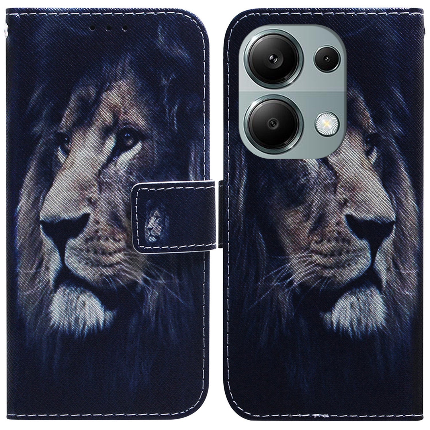 For Xiaomi Redmi Note 13 Pro 4G / Poco M6 Pro 4G Case Drop-proof Pattern Printing Card Slots Phone Cover