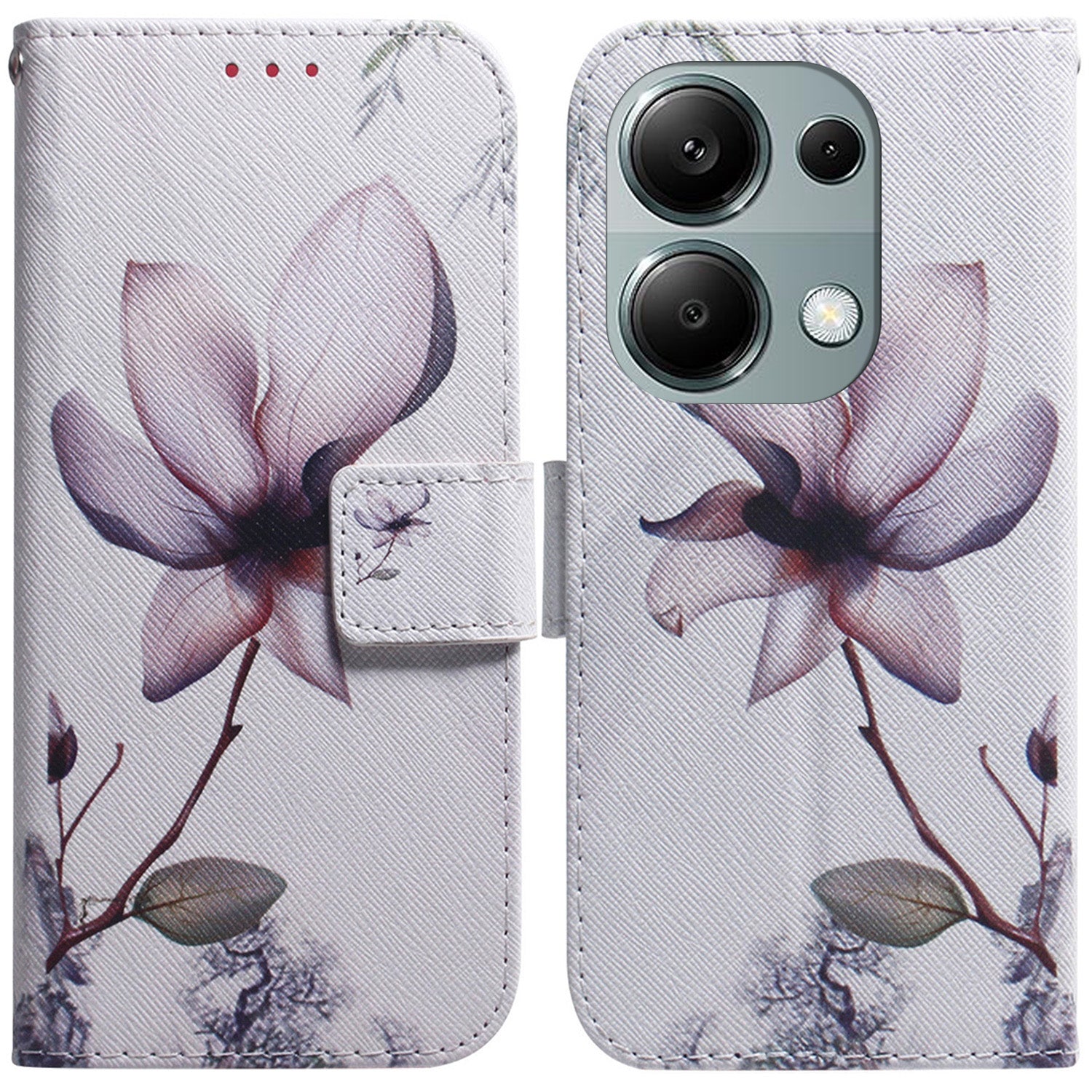For Xiaomi Redmi Note 13 Pro 4G / Poco M6 Pro 4G Case Drop-proof Pattern Printing Card Slots Phone Cover