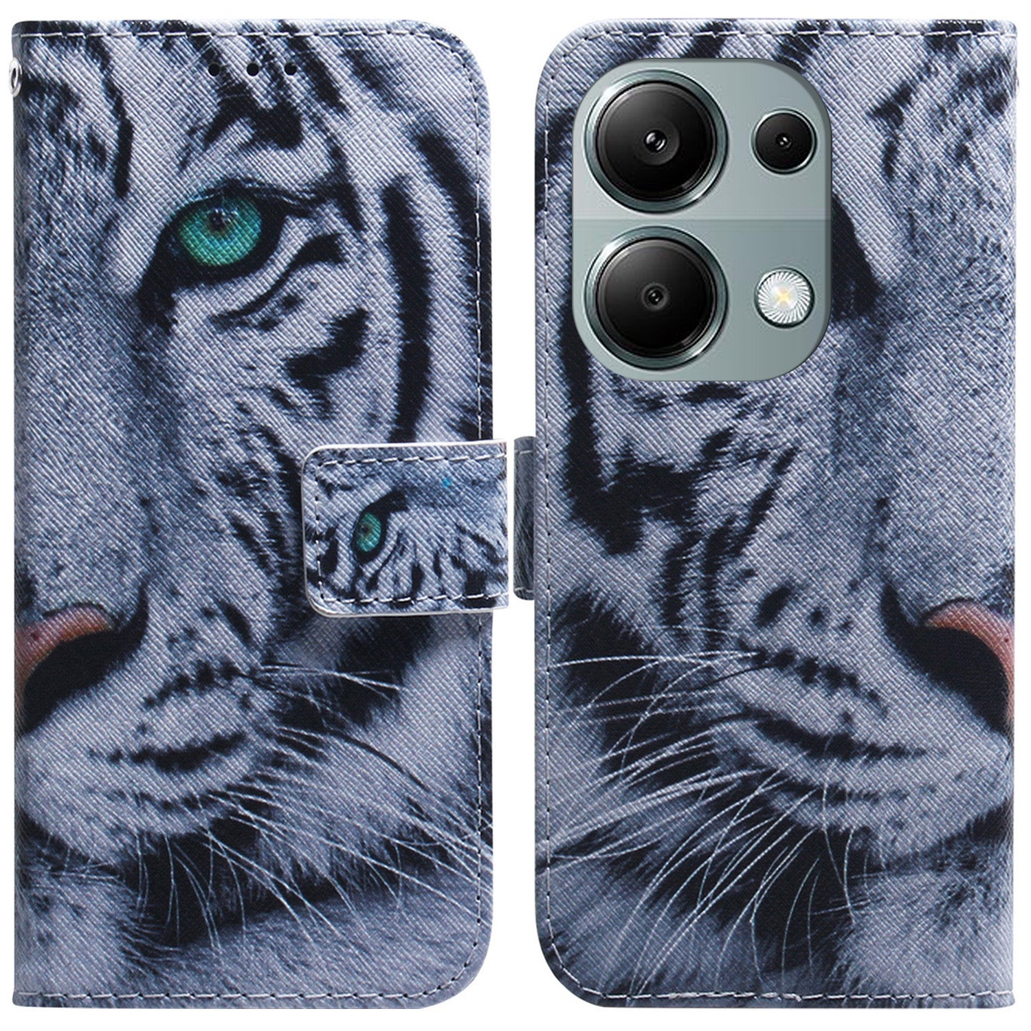 For Xiaomi Redmi Note 13 Pro 4G / Poco M6 Pro 4G Case Drop-proof Pattern Printing Card Slots Phone Cover
