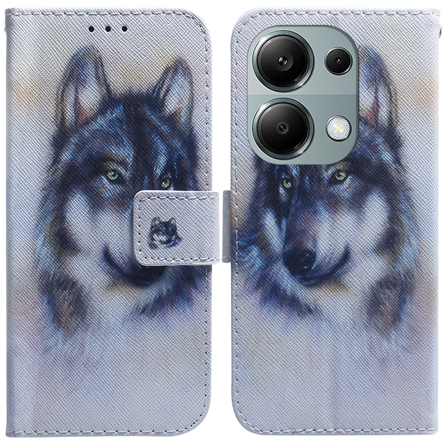 For Xiaomi Redmi Note 13 Pro 4G / Poco M6 Pro 4G Case Drop-proof Pattern Printing Card Slots Phone Cover