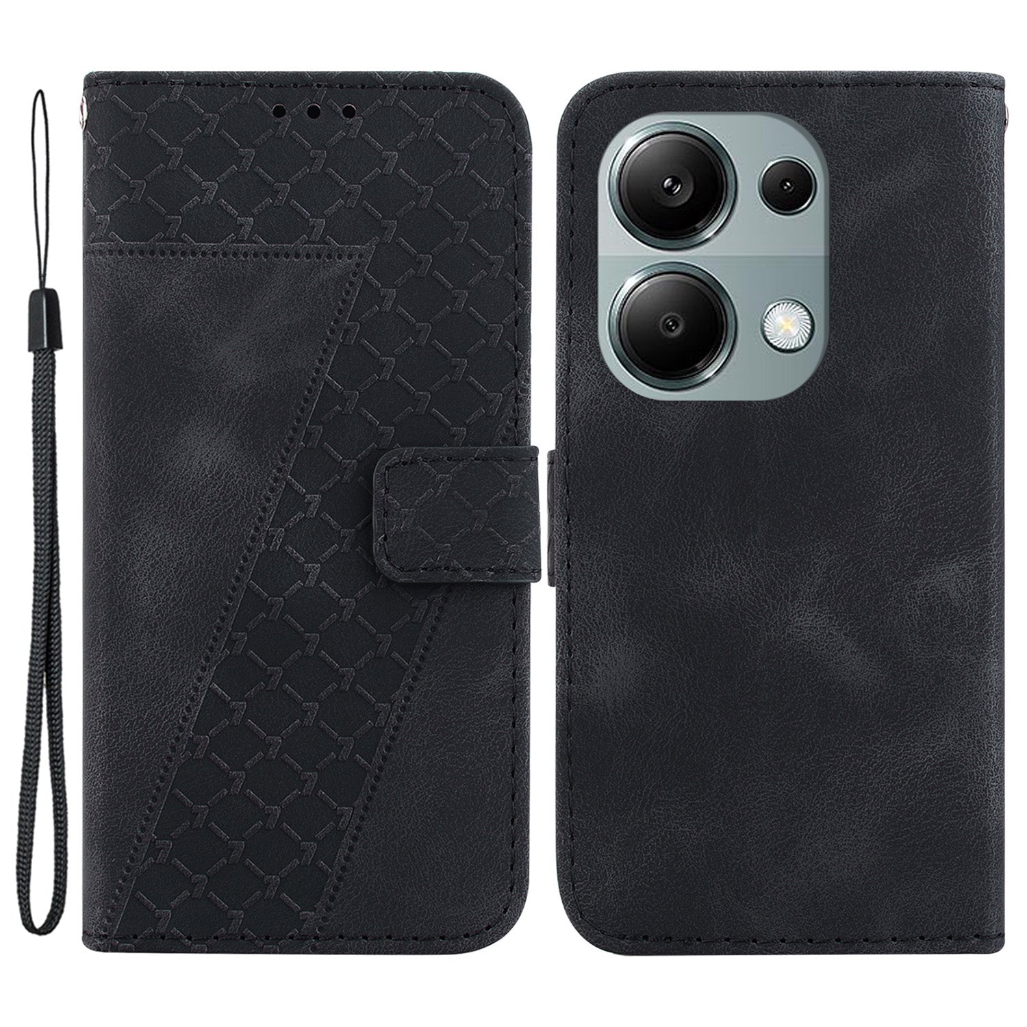 For Xiaomi Redmi Note 13 Pro 4G / Poco M6 Pro 4G Case 7-Shape Pattern Drop Protection Phone Cover