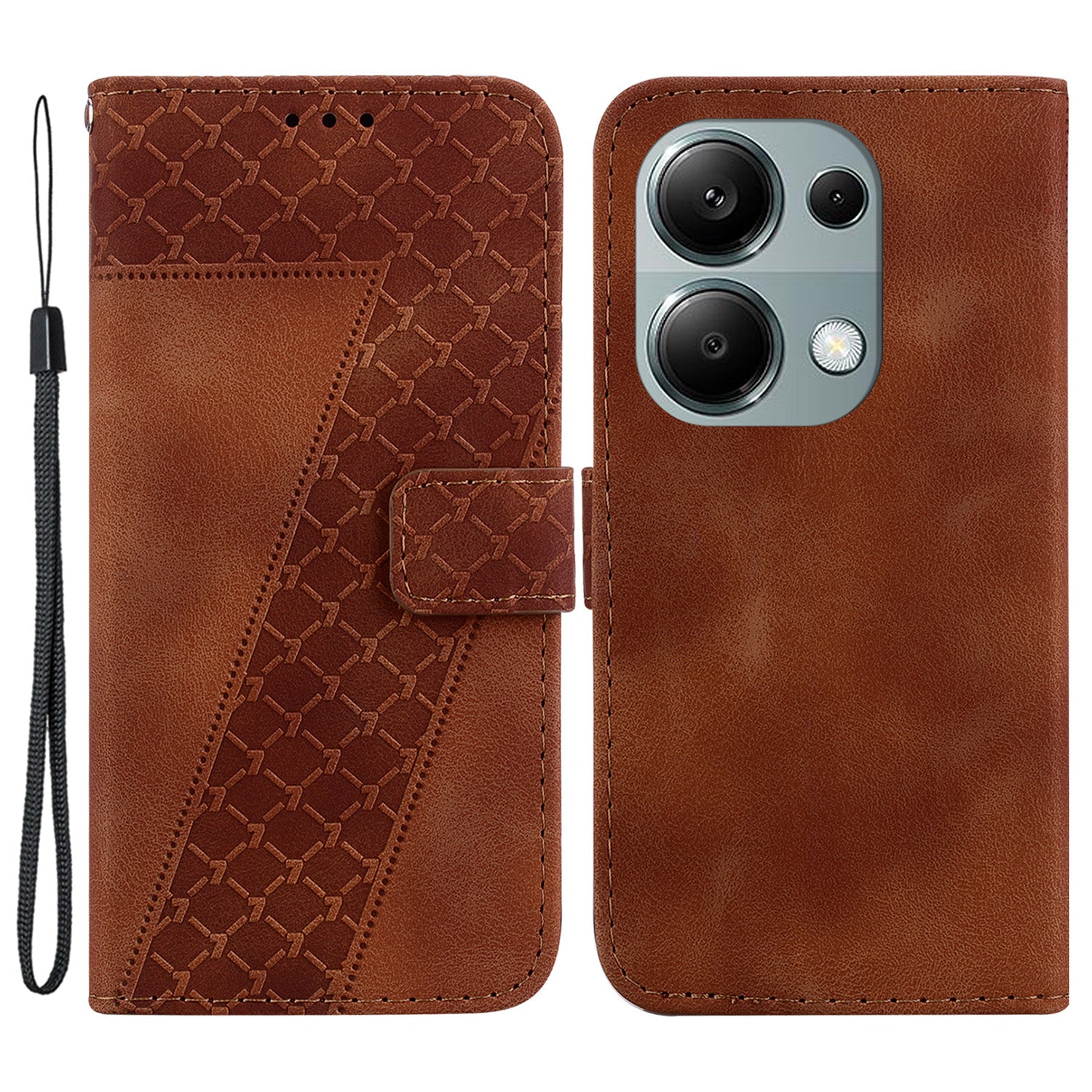 For Xiaomi Redmi Note 13 Pro 4G / Poco M6 Pro 4G Case 7-Shape Pattern Drop Protection Phone Cover