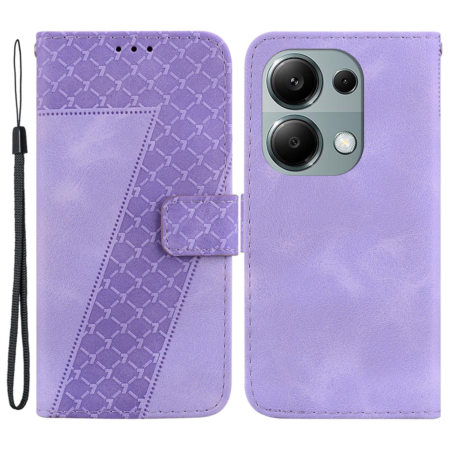 For Xiaomi Redmi Note 13 Pro 4G / Poco M6 Pro 4G Case 7-Shape Pattern Drop Protection Phone Cover