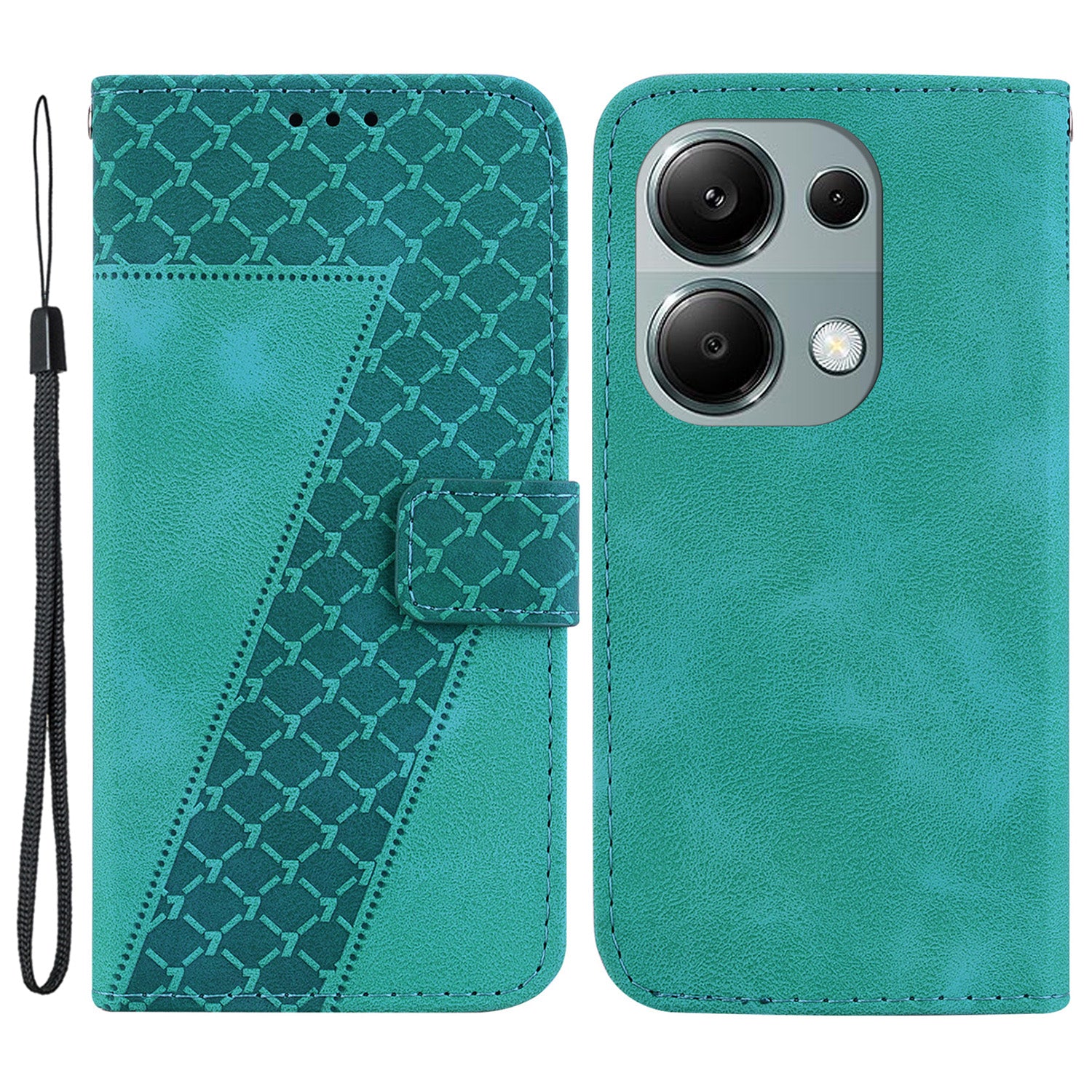 For Xiaomi Redmi Note 13 Pro 4G / Poco M6 Pro 4G Case 7-Shape Pattern Drop Protection Phone Cover