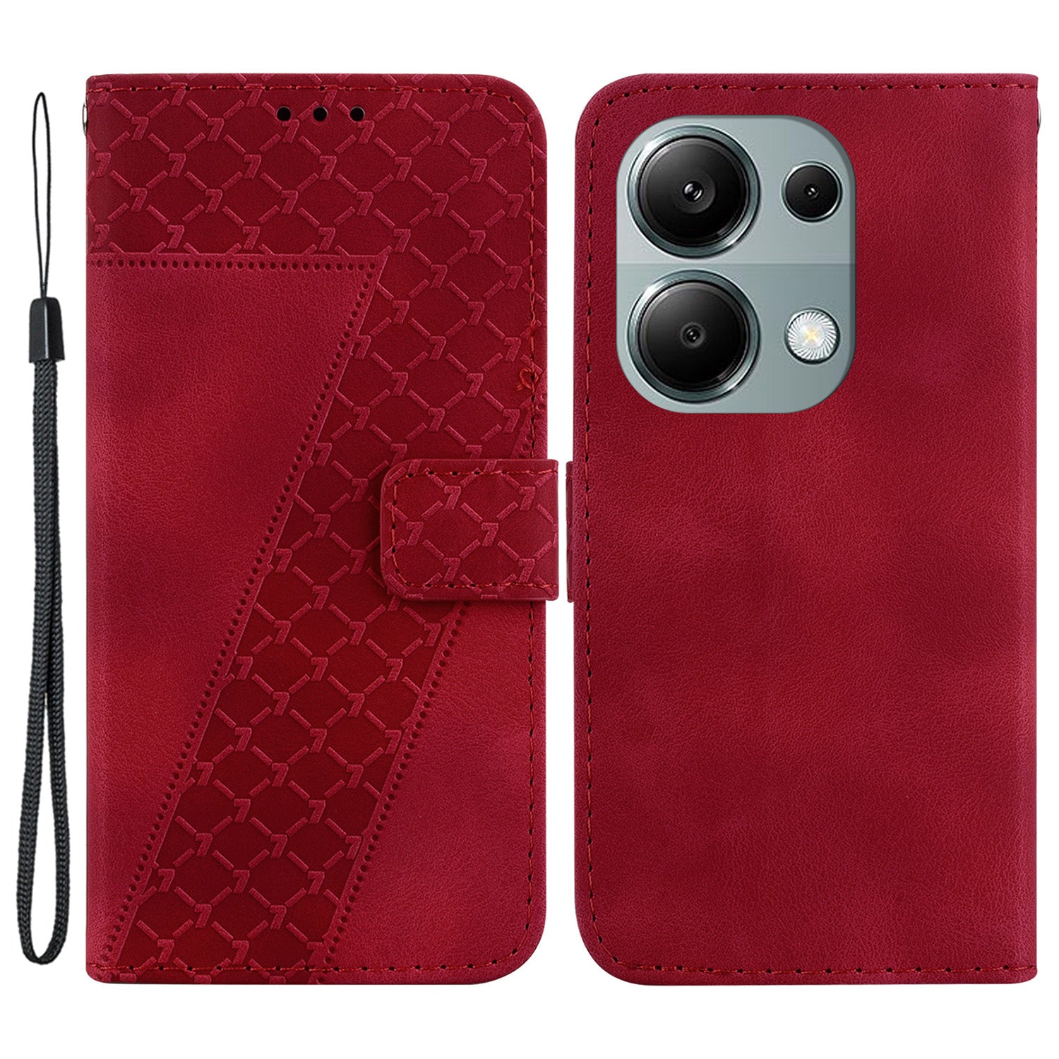For Xiaomi Redmi Note 13 Pro 4G / Poco M6 Pro 4G Case 7-Shape Pattern Drop Protection Phone Cover