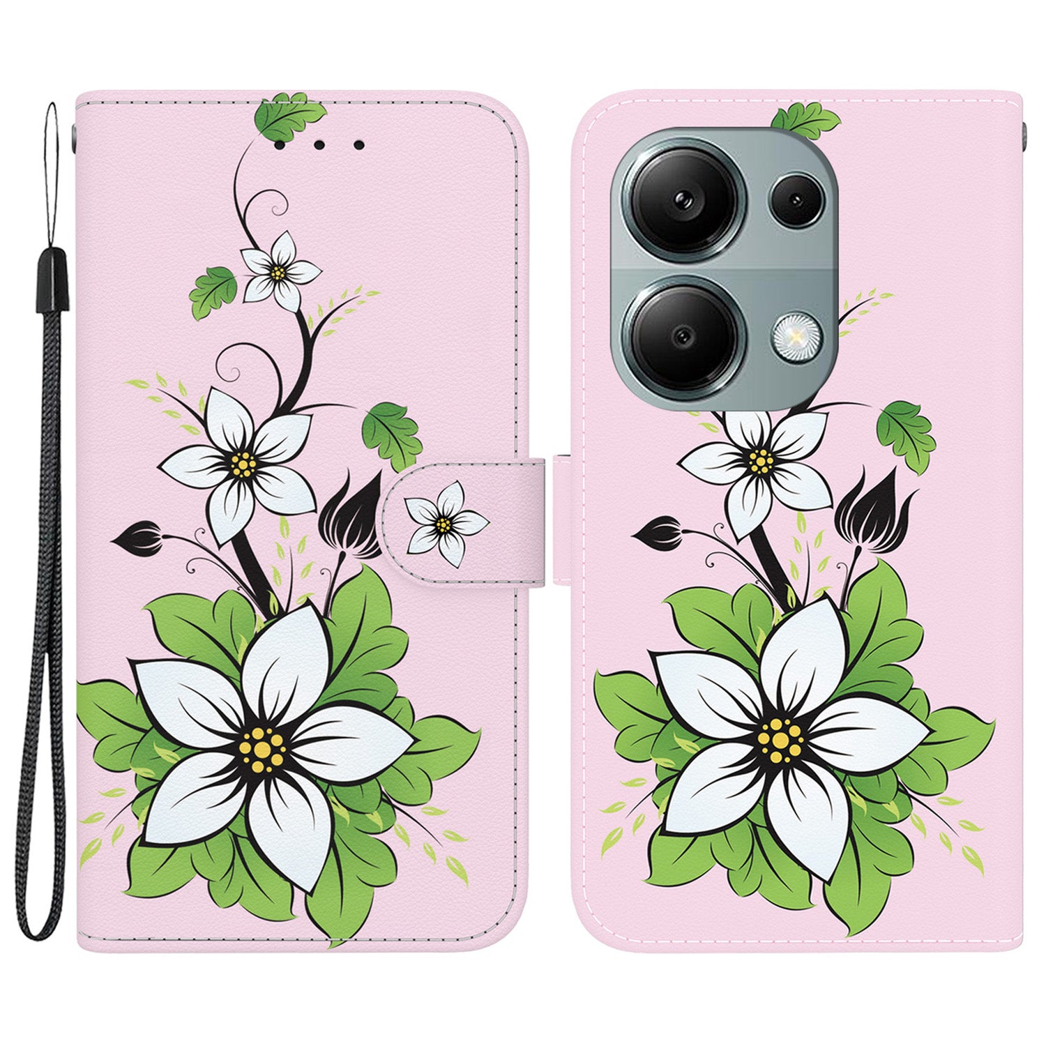 For Xiaomi Redmi Note 13 Pro 4G / Poco M6 Pro 4G Case Printed Pattern Wallet Leather Phone Cover