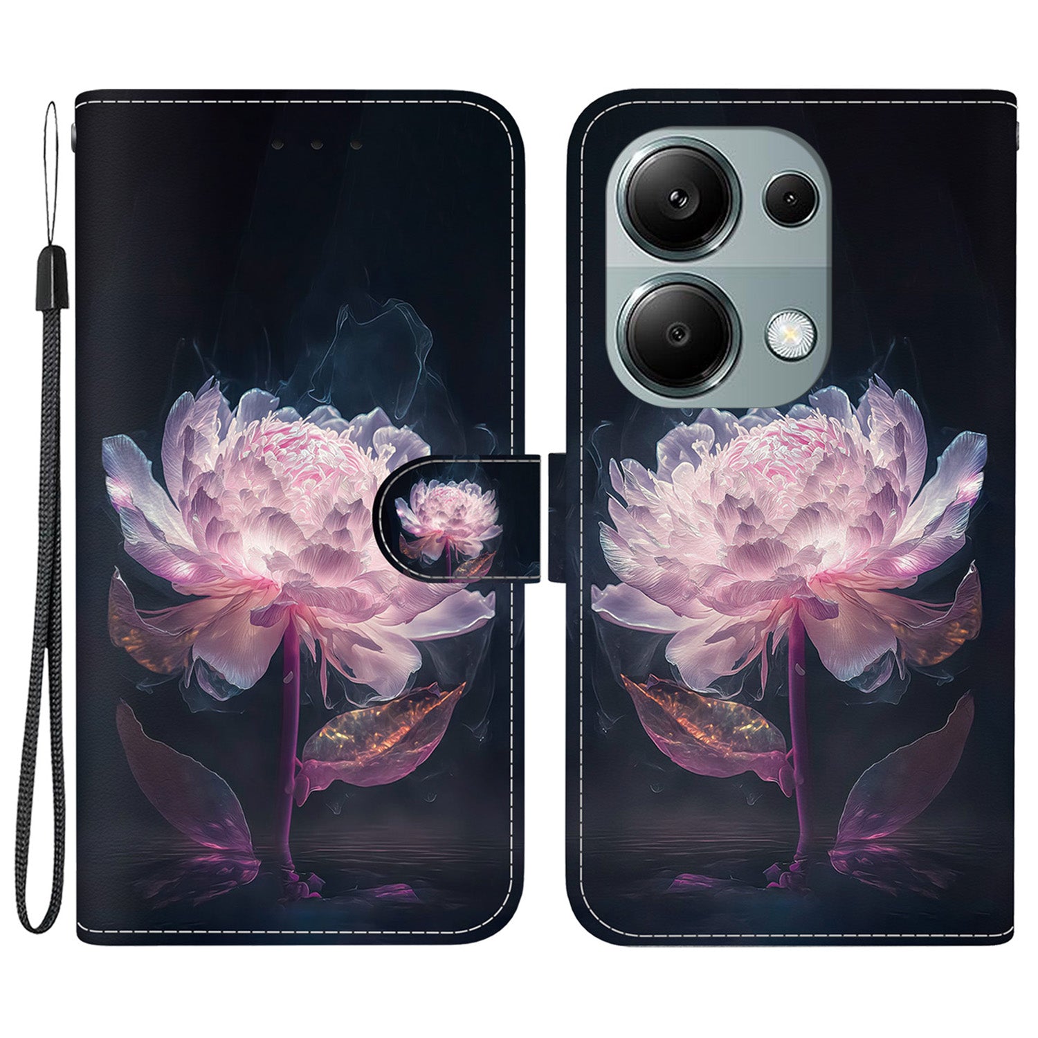 For Xiaomi Redmi Note 13 Pro 4G / Poco M6 Pro 4G Case Printed Pattern Wallet Leather Phone Cover