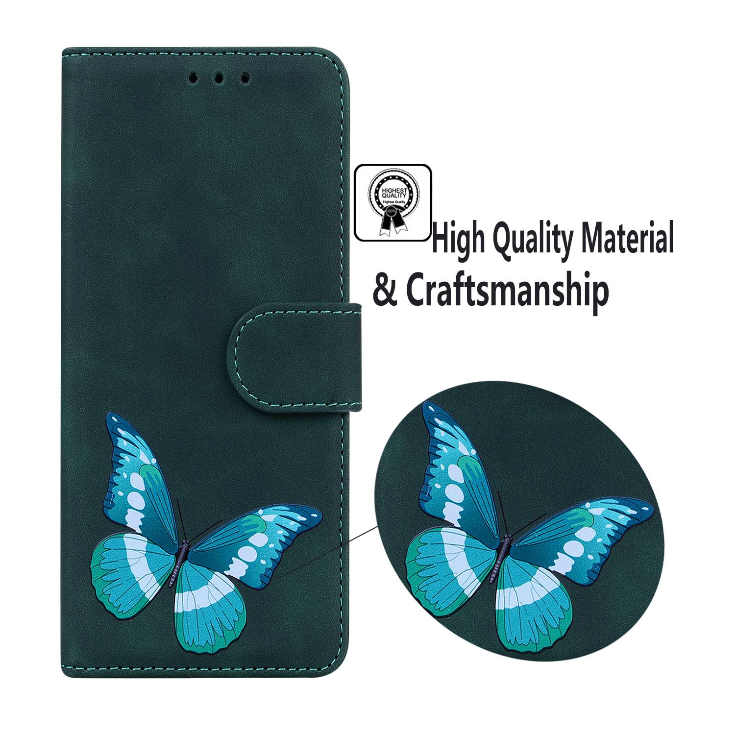 For Xiaomi Redmi Note 13 Pro 4G / Poco M6 Pro 4G Case Butterfly PU Leather Wallet Stand Cover