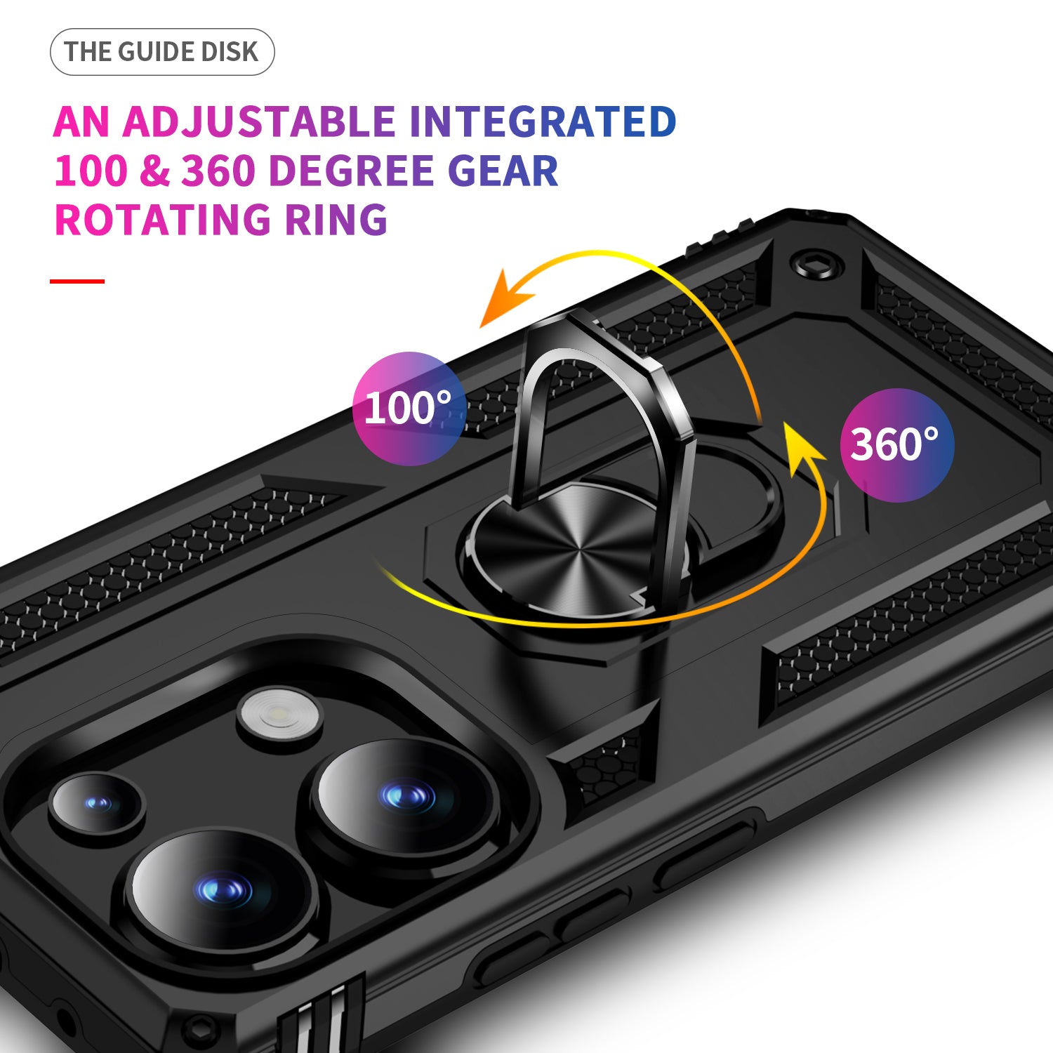 For Xiaomi Redmi Note 13 Pro 4G / Poco M6 Pro 4G Case Anti-Drop PC+TPU Kickstand Phone Cover