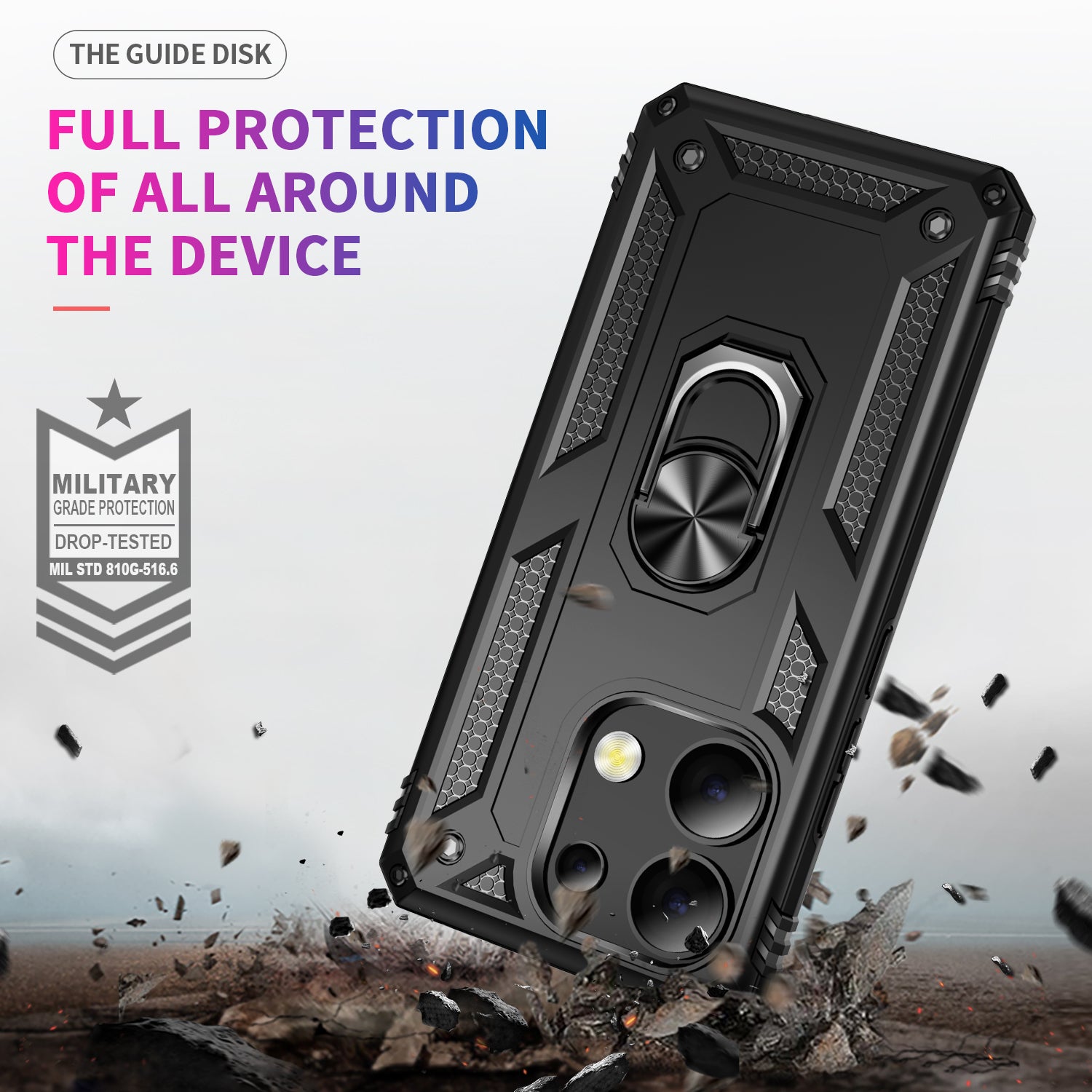 For Xiaomi Redmi Note 13 4G Case PC+TPU Shockproof Phone Cover with Kickstand