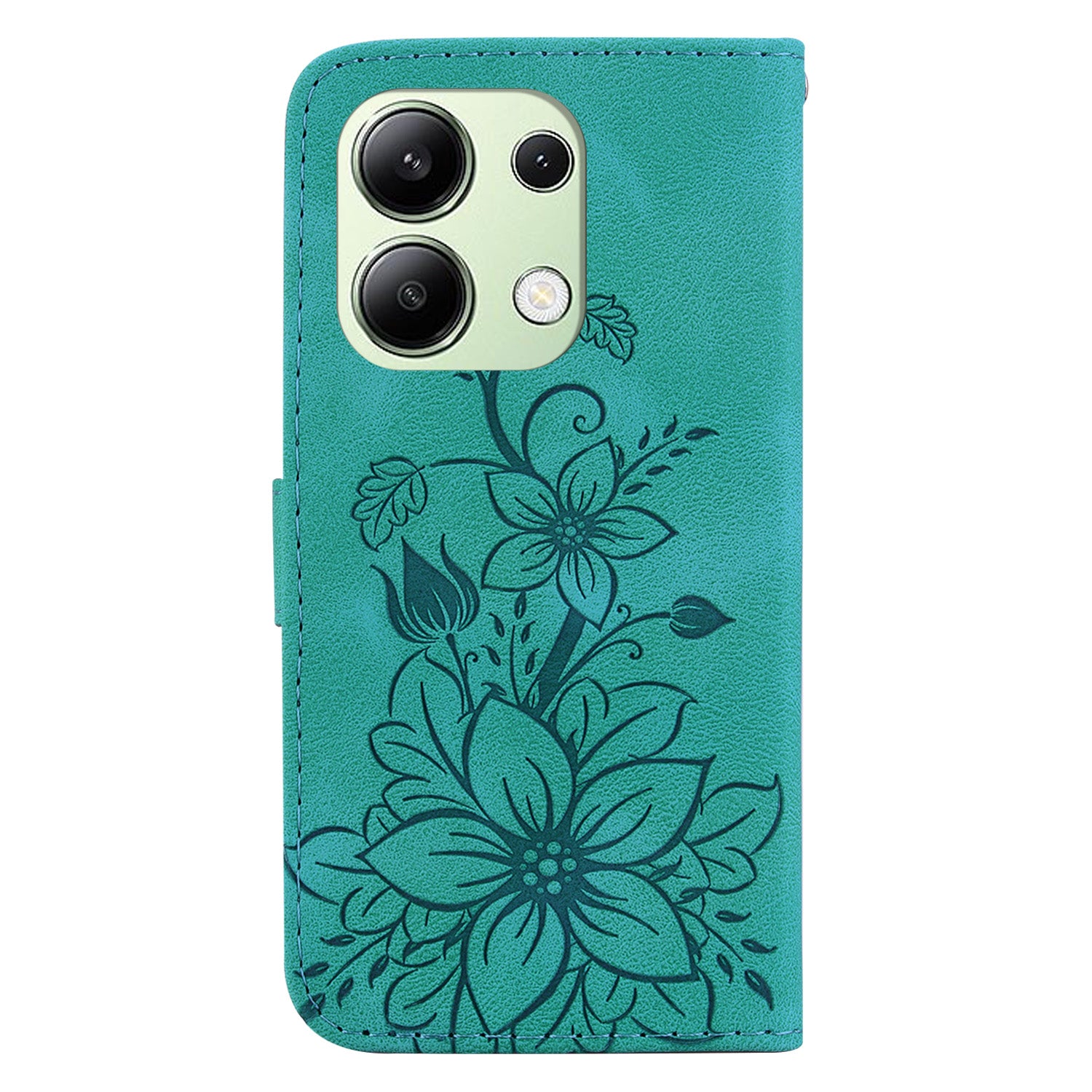 For Xiaomi Redmi Note 13 4G Leather Case Stand Phone Wallet Cover Flower Pattern