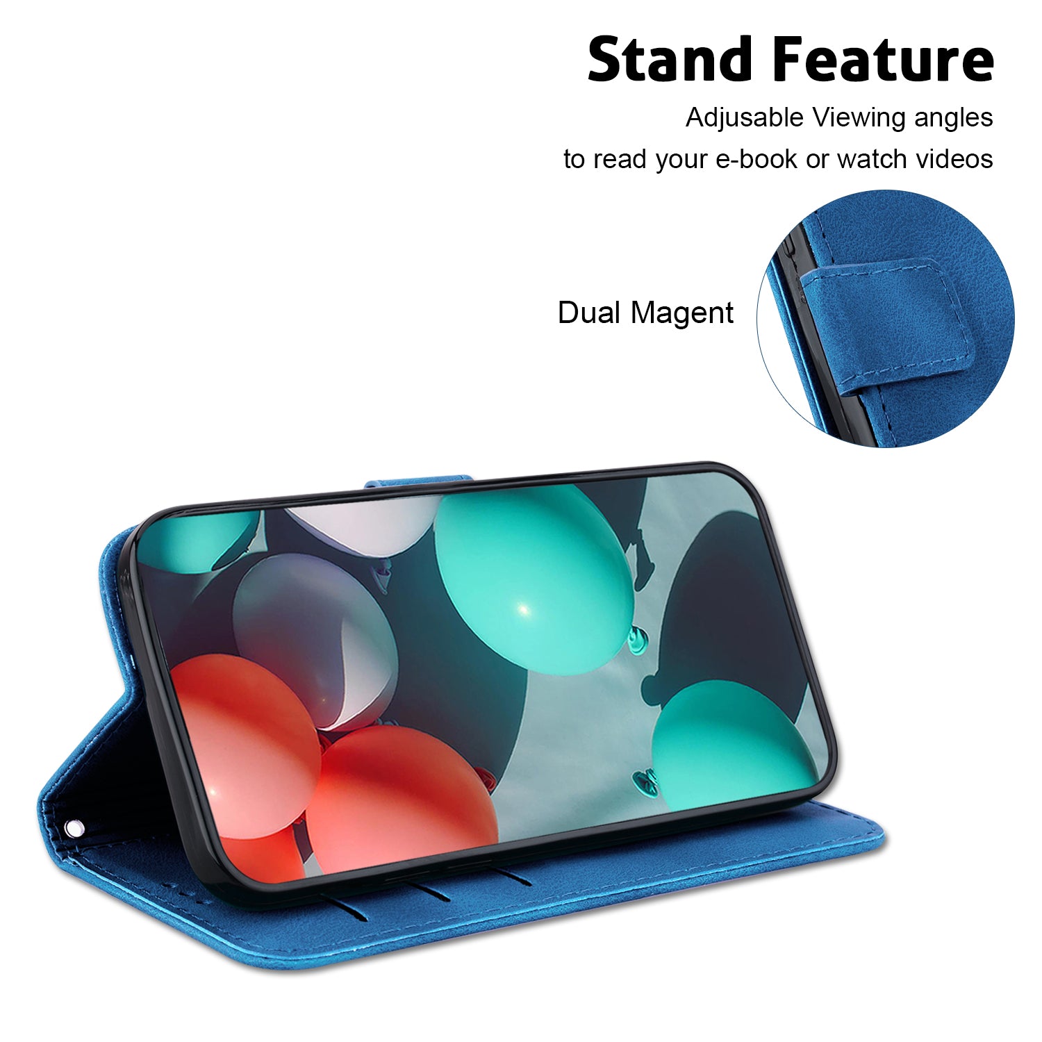 For Xiaomi Redmi Note 13 4G Leather Case Phone Wallet Cover 7-Shape Imprint