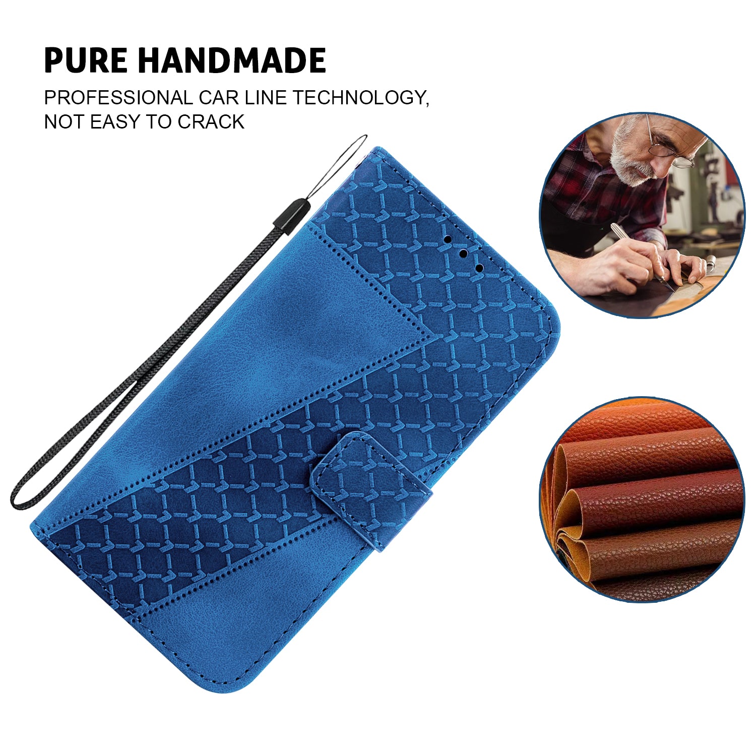 For Xiaomi Redmi Note 13 4G Leather Case Phone Wallet Cover 7-Shape Imprint