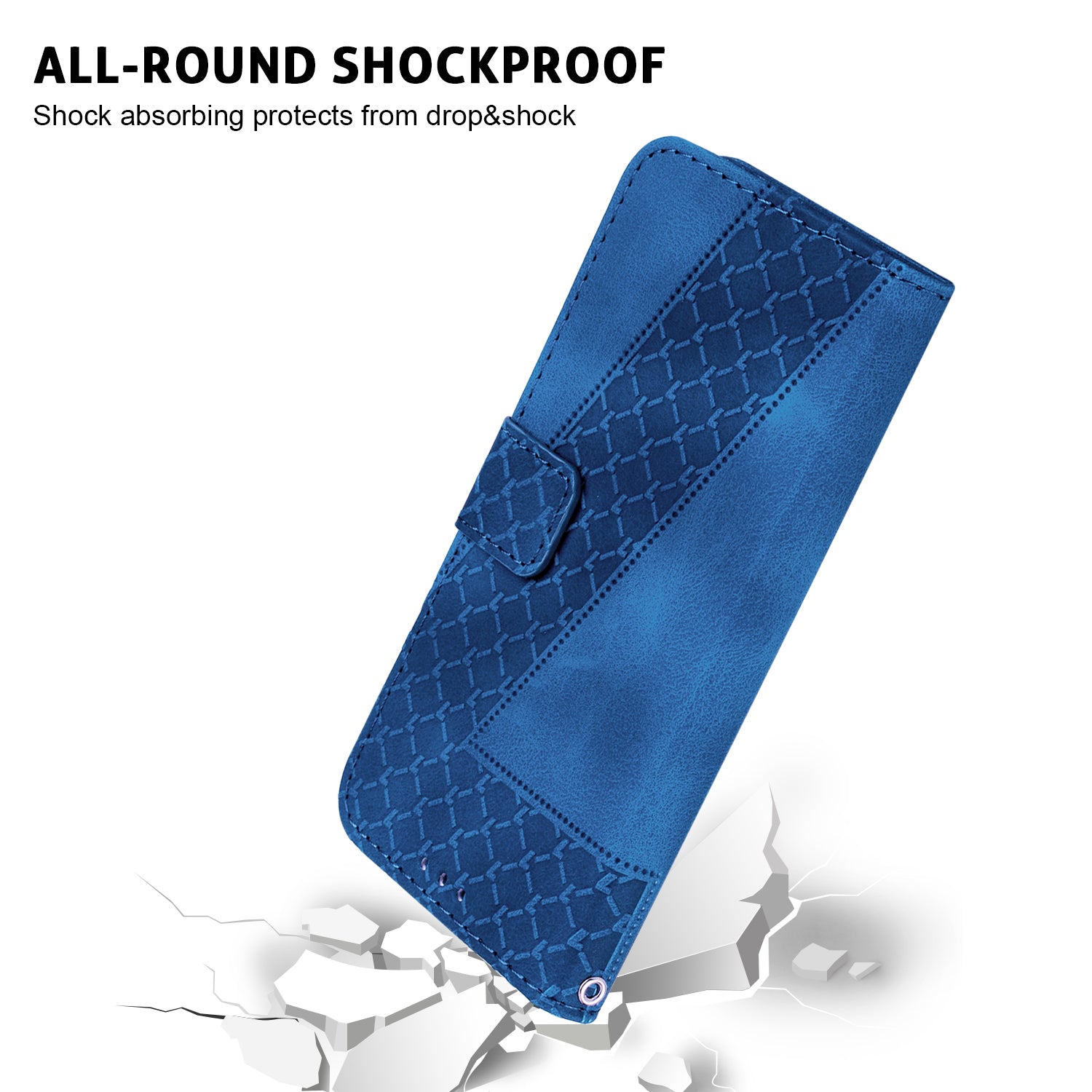 For Xiaomi Redmi Note 13 4G Leather Case Phone Wallet Cover 7-Shape Imprint