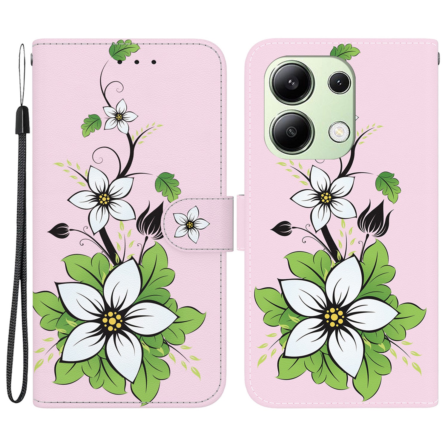 For Xiaomi Redmi Note 13 4G Wallet Case Pattern Printing Leather Phone Cover