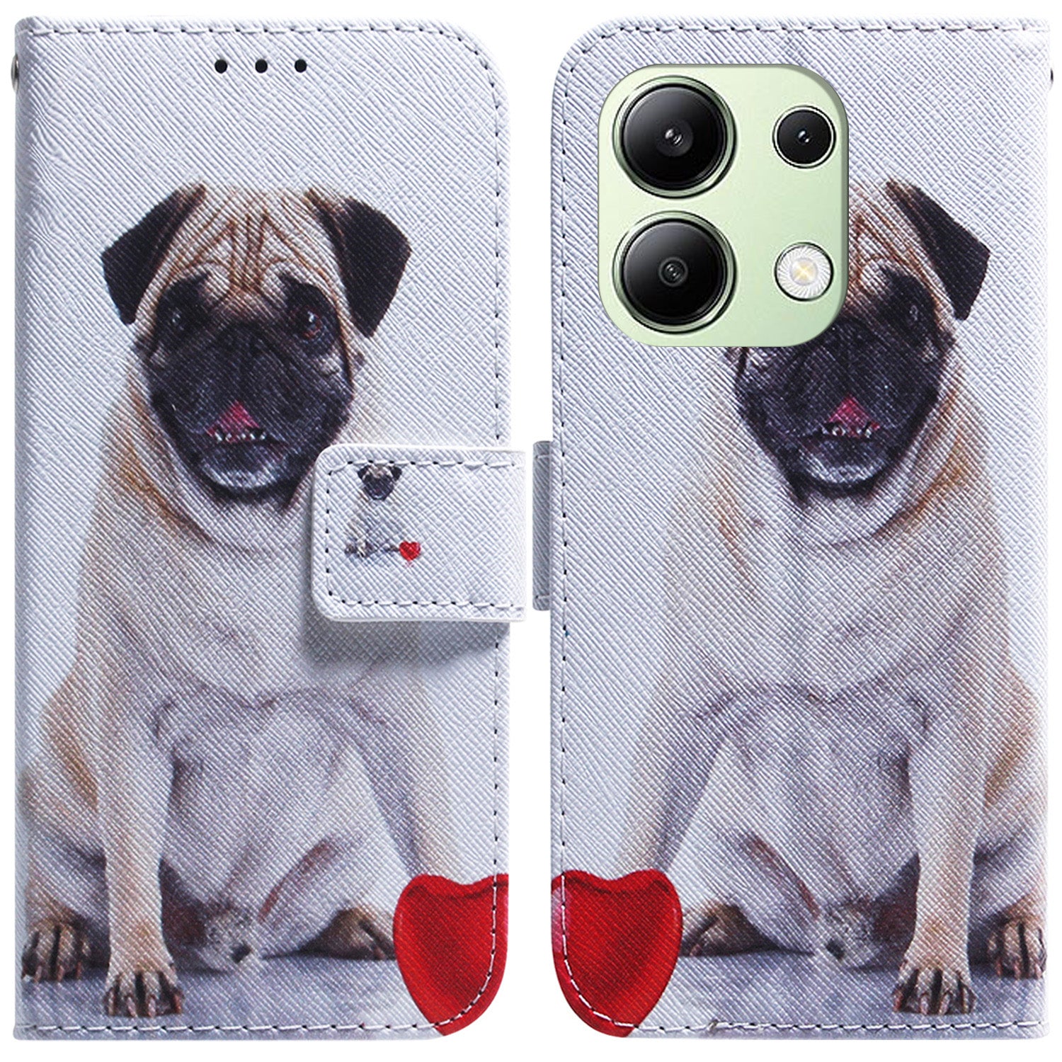 For Xiaomi Redmi Note 13 4G Leather Case Stand Wallet Phone Cover Pattern Printing