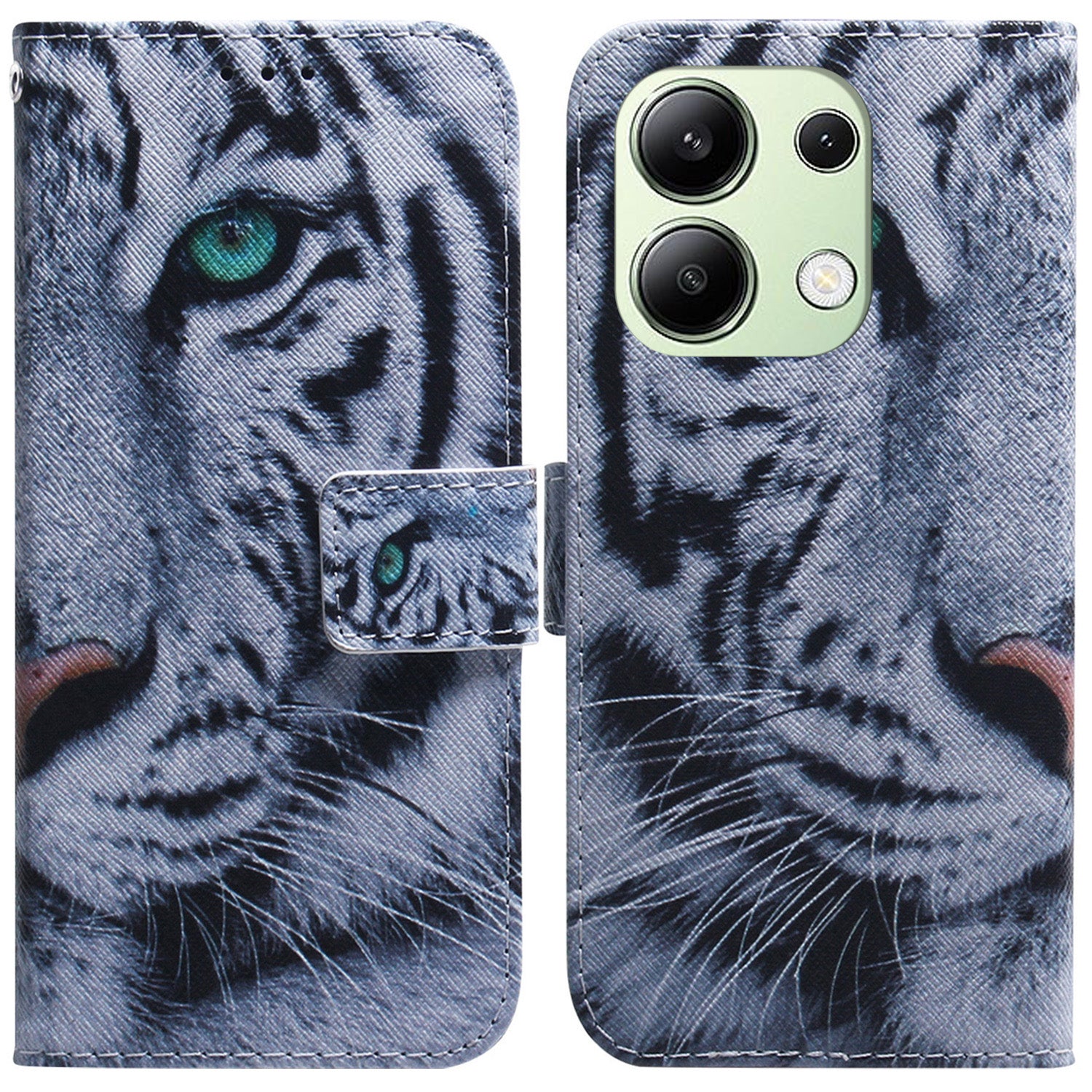 For Xiaomi Redmi Note 13 4G Leather Case Stand Wallet Phone Cover Pattern Printing