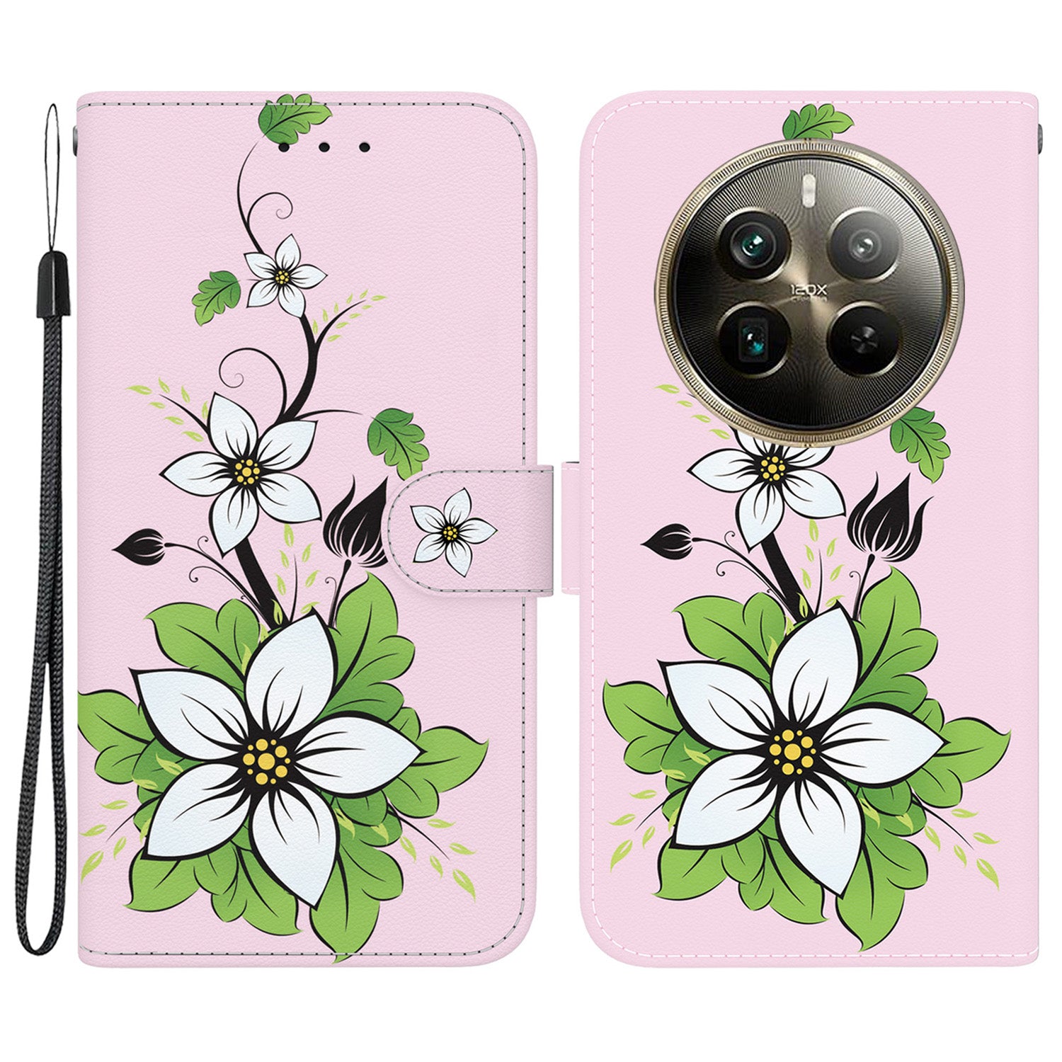 For Realme 12 Pro 5G / 12 Pro+ 5G Case Printed Pattern Wallet Leather Phone Cover