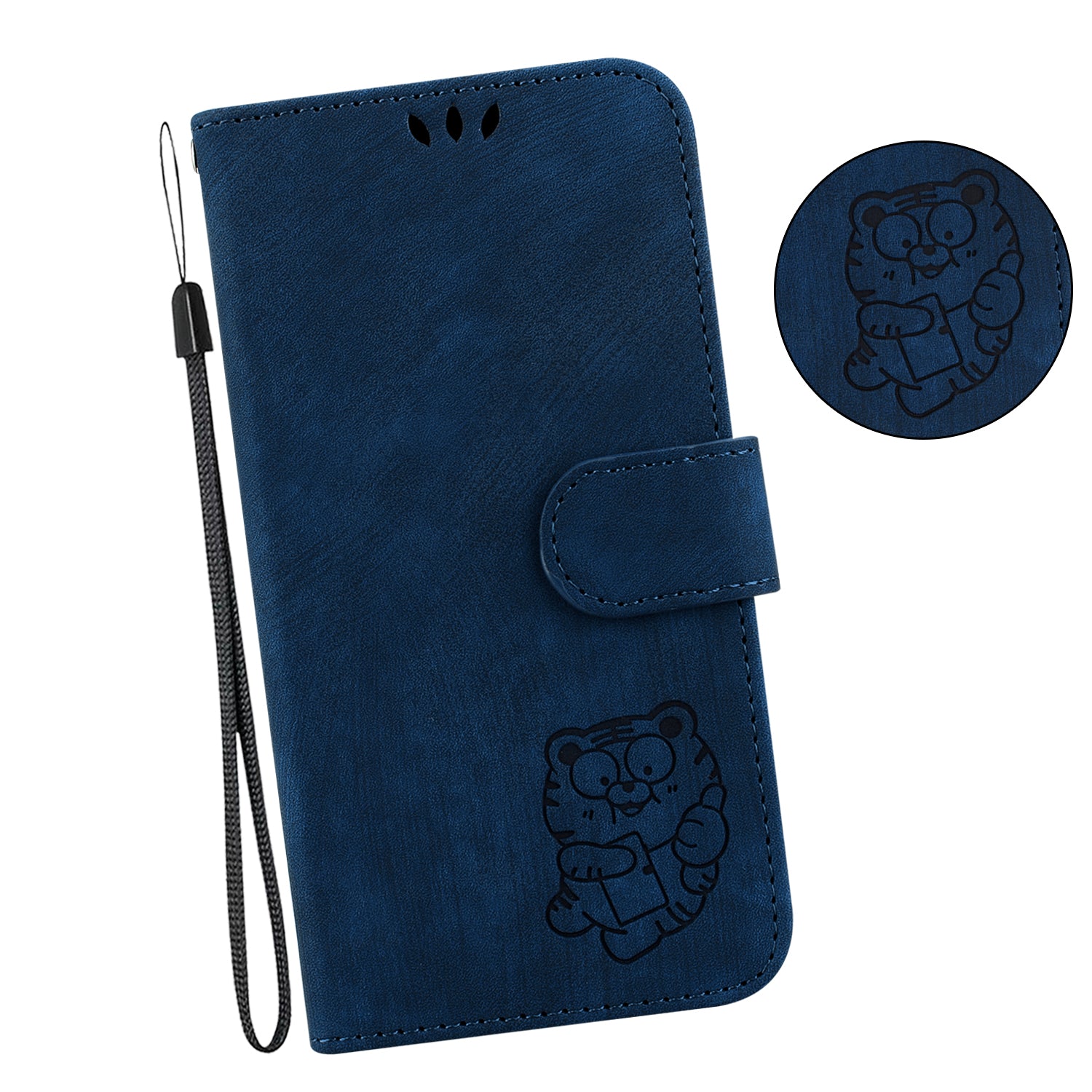 For Realme 12 Pro 5G / 12 Pro+ 5G Wallet Phone Case Cute Tiger Imprinted Leather Phone Cover