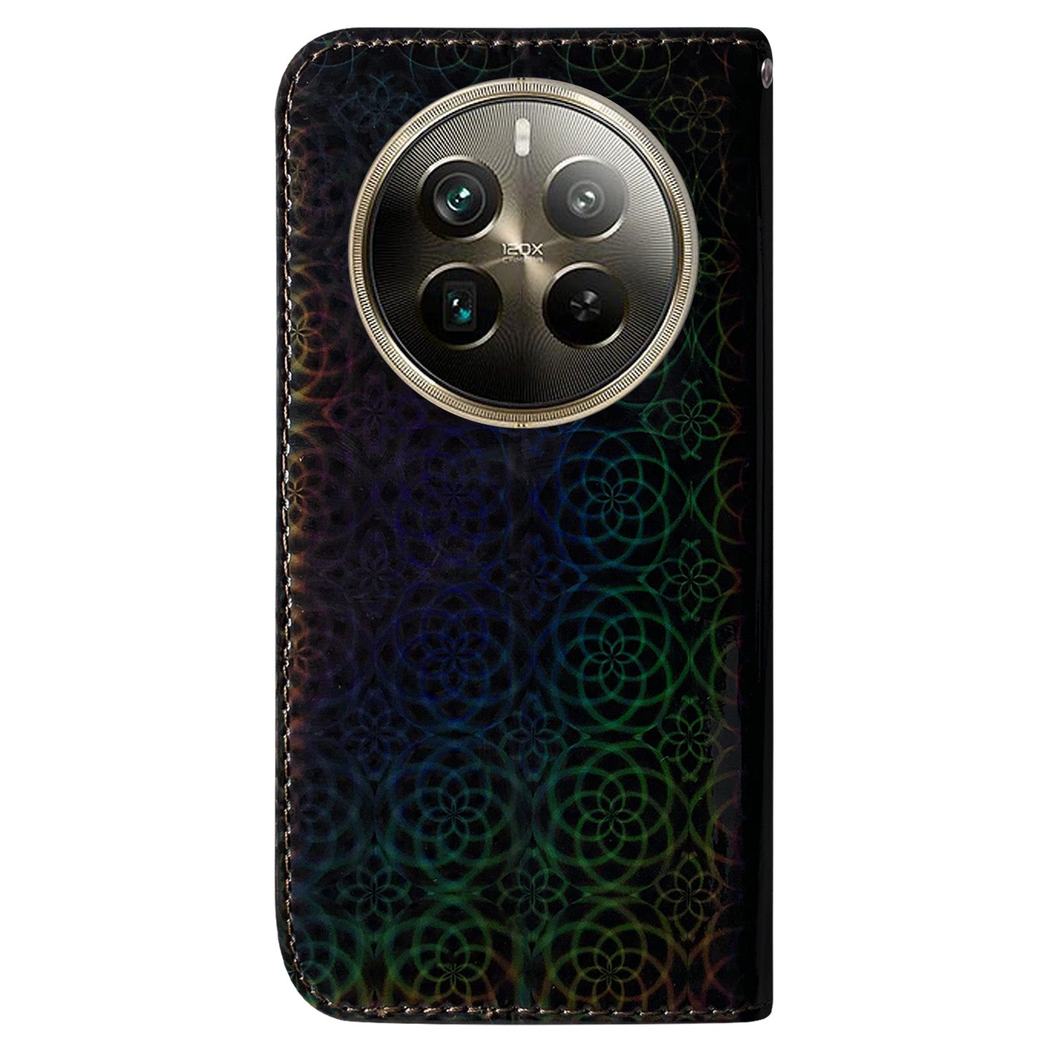 For Realme 12 Pro 5G / 12 Pro+ 5G Case PU Leather Dazzling Flower Phone Cover with Card Slots