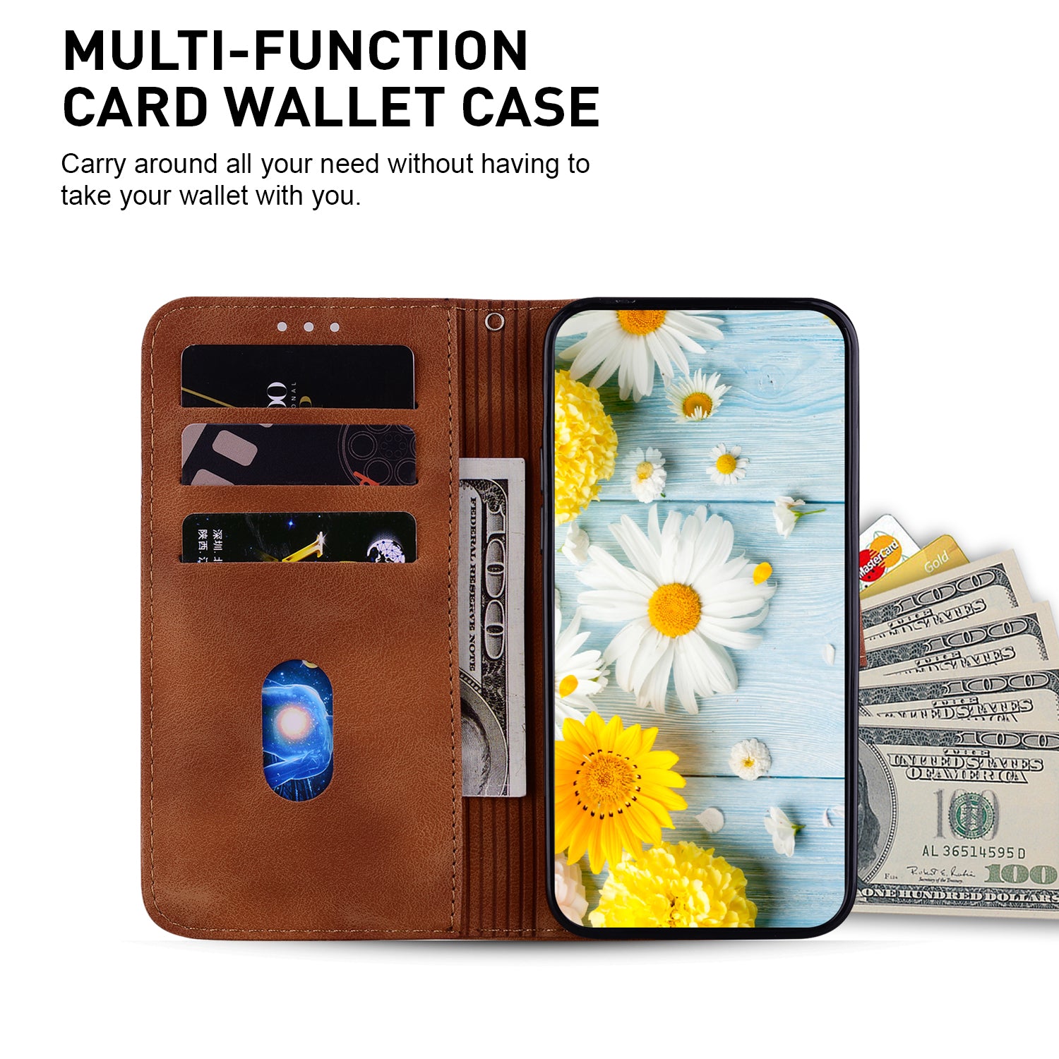 For Realme 12 Pro 5G / 12 Pro+ 5G Leather Case Stand Wallet Phone Cover Flower Pattern