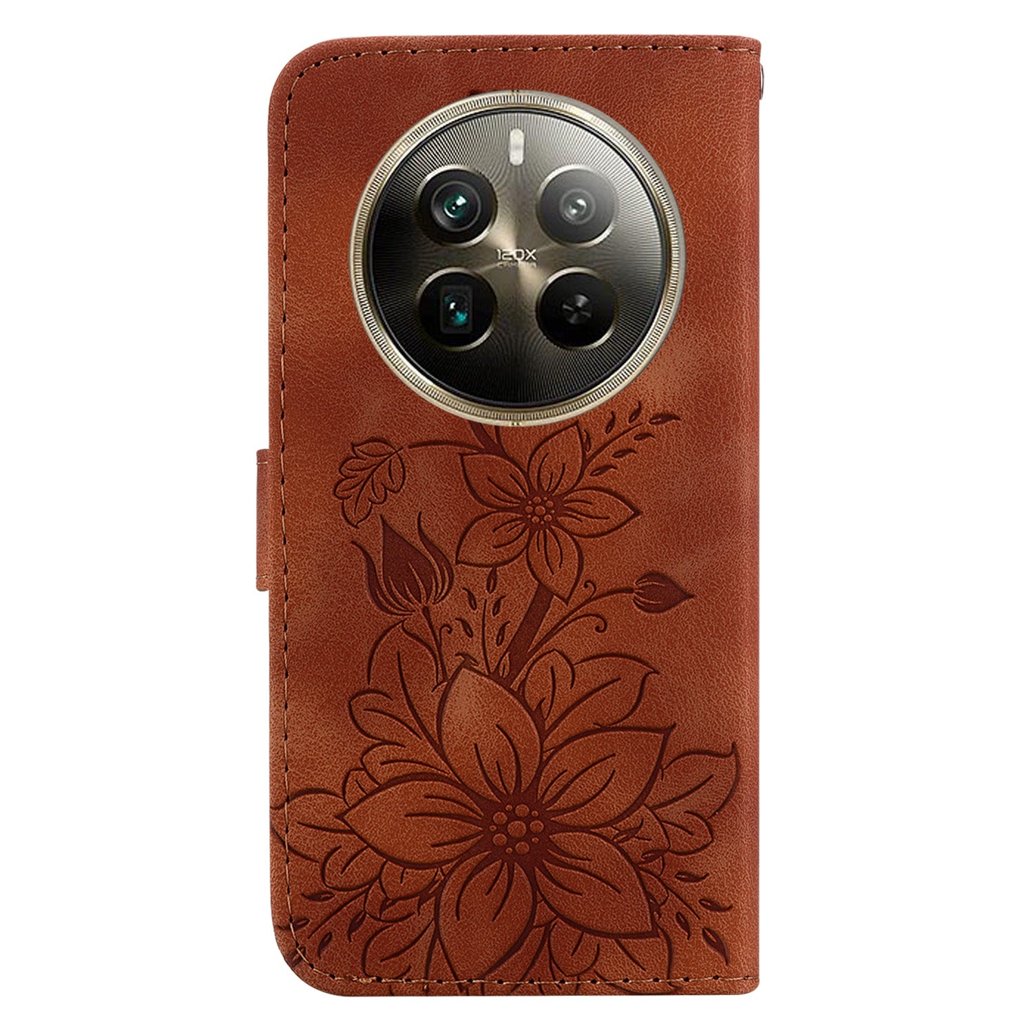 For Realme 12 Pro 5G / 12 Pro+ 5G Leather Case Stand Wallet Phone Cover Flower Pattern