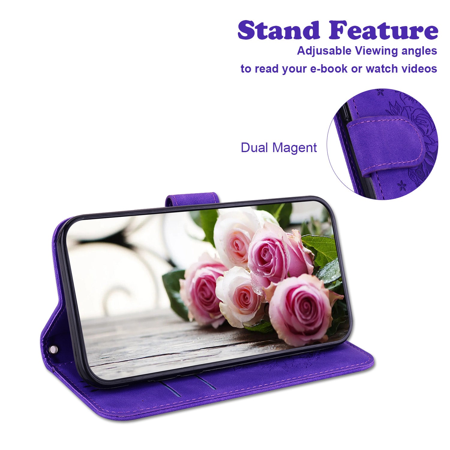 For Realme 12 Pro 5G / 12 Pro+ 5G Case PU Leather+TPU Imprinted Phone Cover with Flower Pattern