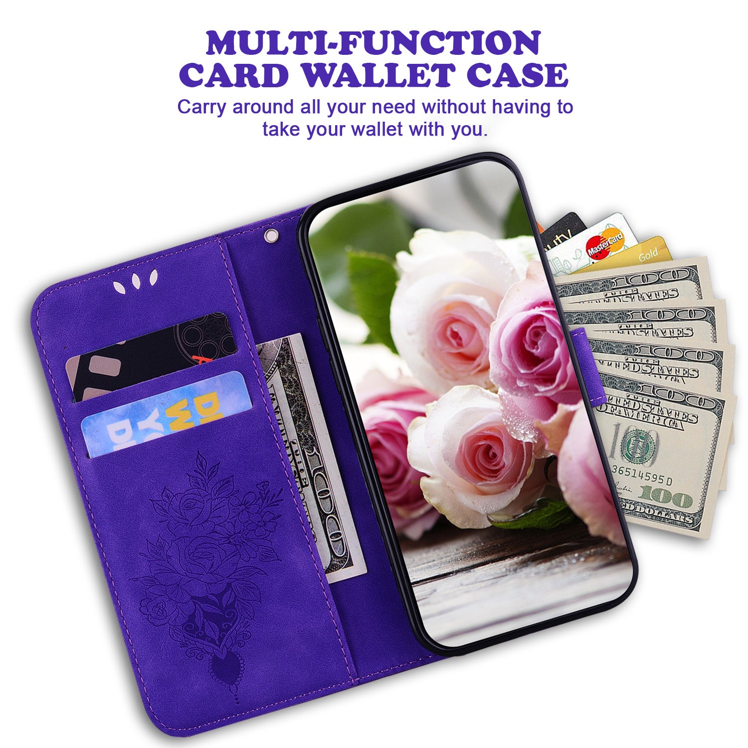 For Realme 12 Pro 5G / 12 Pro+ 5G Case PU Leather+TPU Imprinted Phone Cover with Flower Pattern