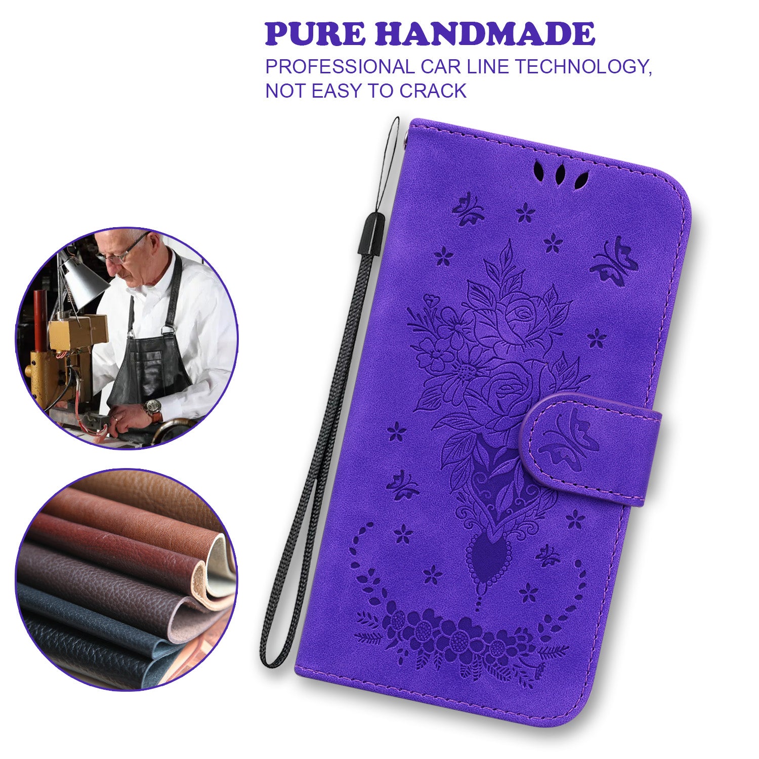 For Realme 12 Pro 5G / 12 Pro+ 5G Case PU Leather+TPU Imprinted Phone Cover with Flower Pattern