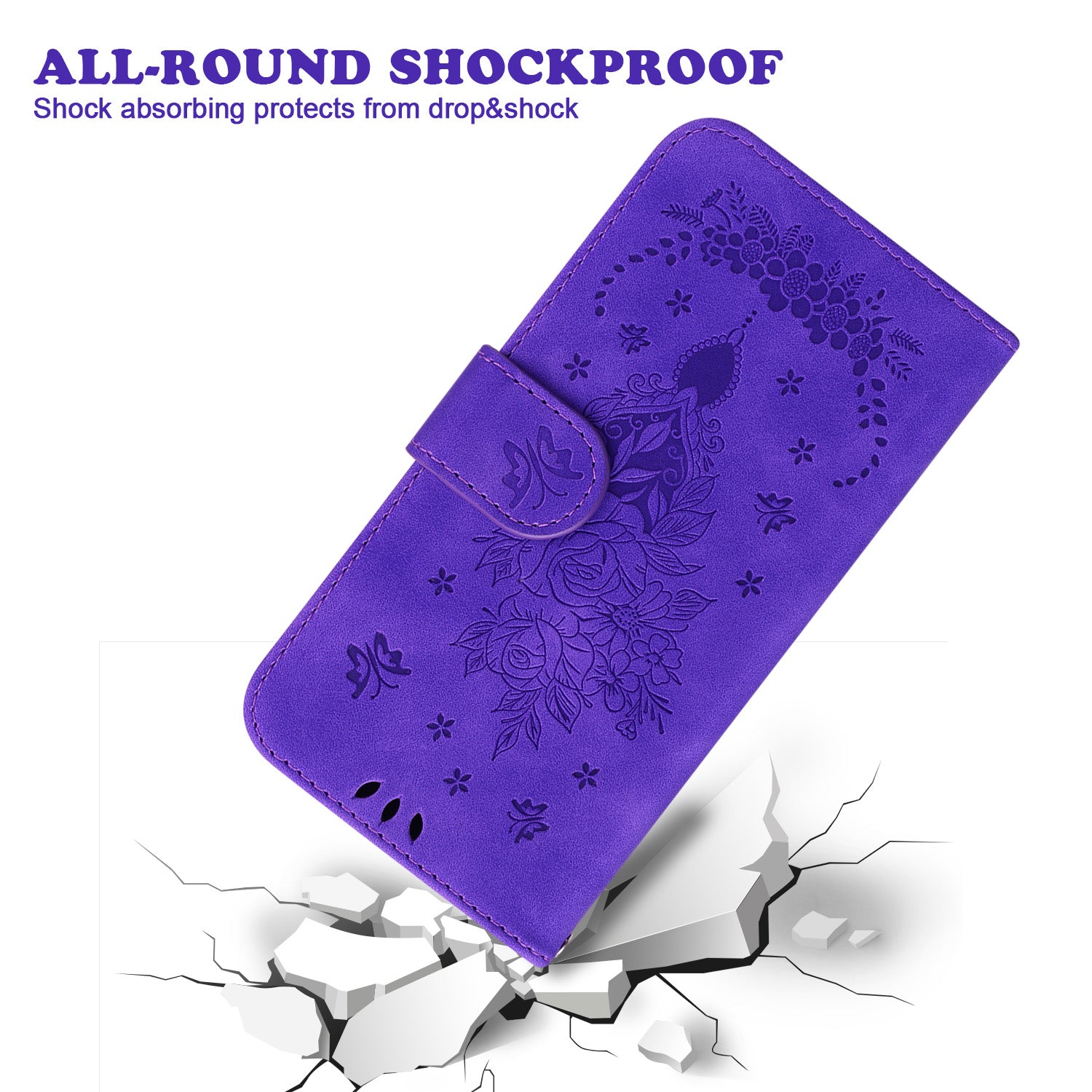 For Realme 12 Pro 5G / 12 Pro+ 5G Case PU Leather+TPU Imprinted Phone Cover with Flower Pattern