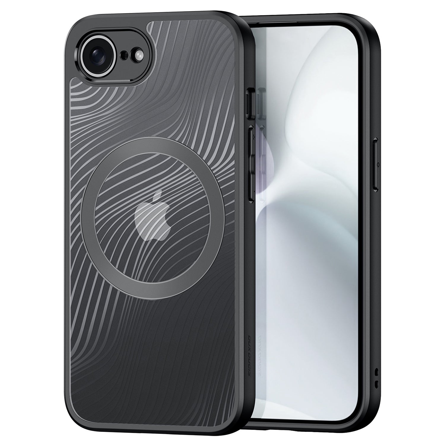 DUX DUCIS Aimo Series for iPhone SE (2024) Case PC+TPU Phone Cover Compatible with MagSafe (REACH, Black)