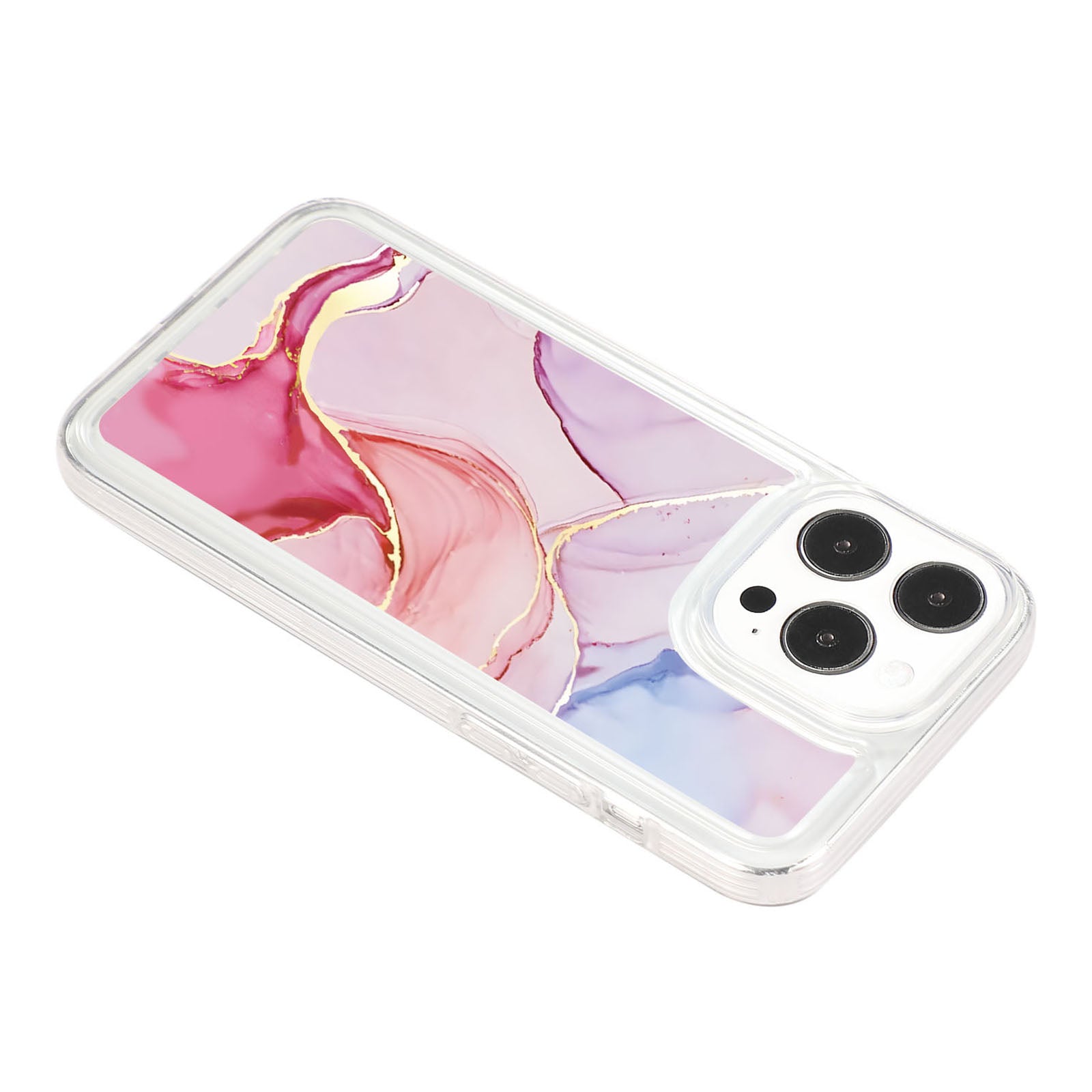 For iPhone 15 Pro Max Case Marble Pattern Soft TPU Airbag Protection Cell Phone Cover