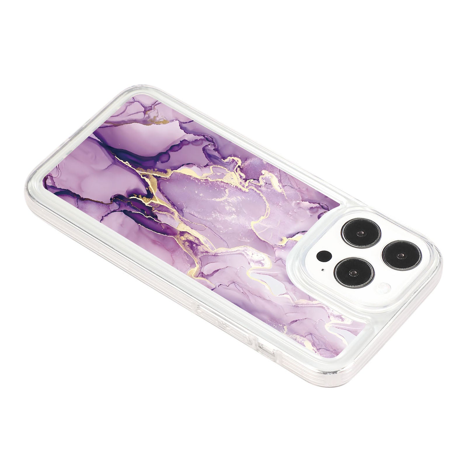 For iPhone 14 Pro TPU Case Marble Pattern Airbag Protection Back Phone Cover