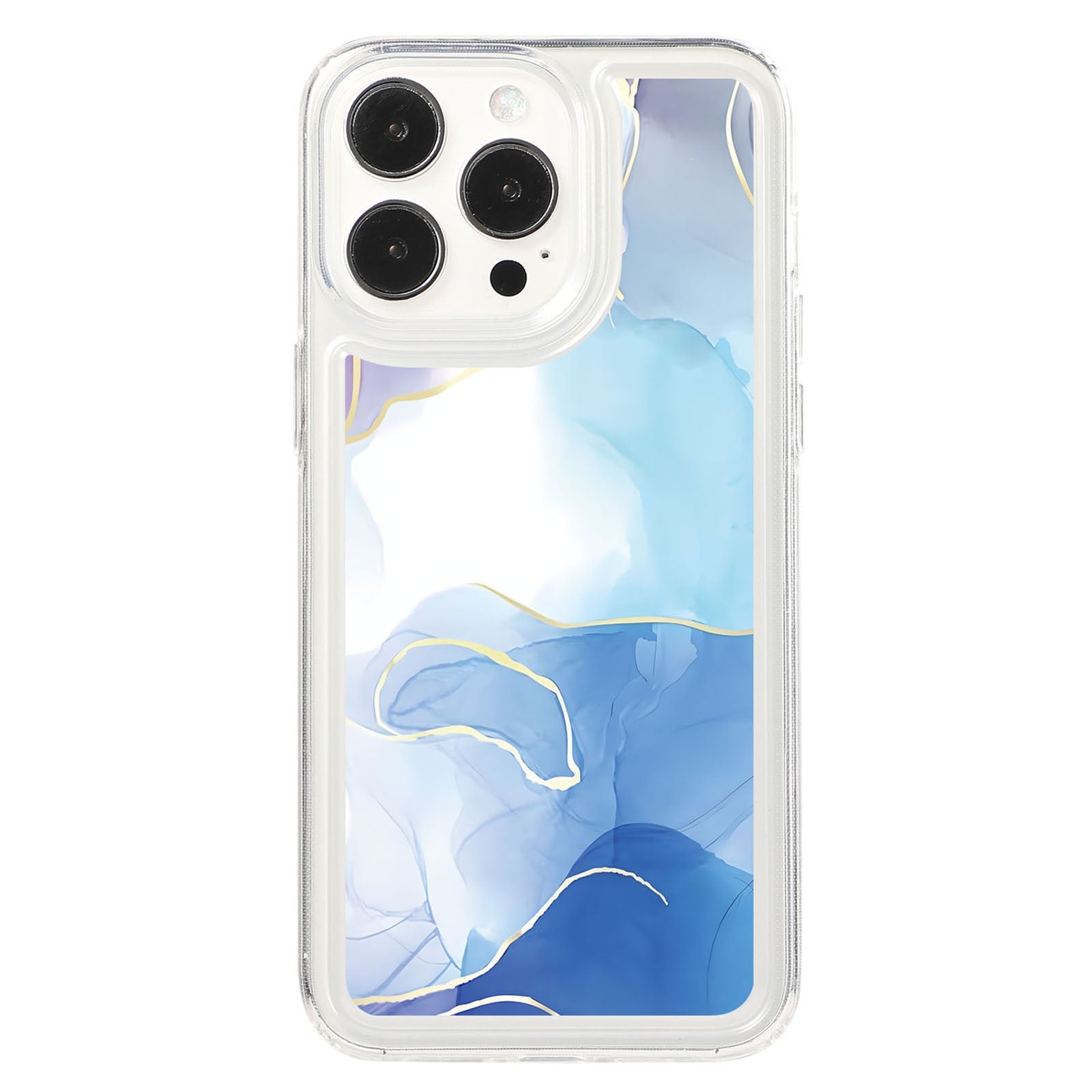 For iPhone 14 Pro Max TPU Case Airbag Protection Smart Phone Cover with Marble Pattern