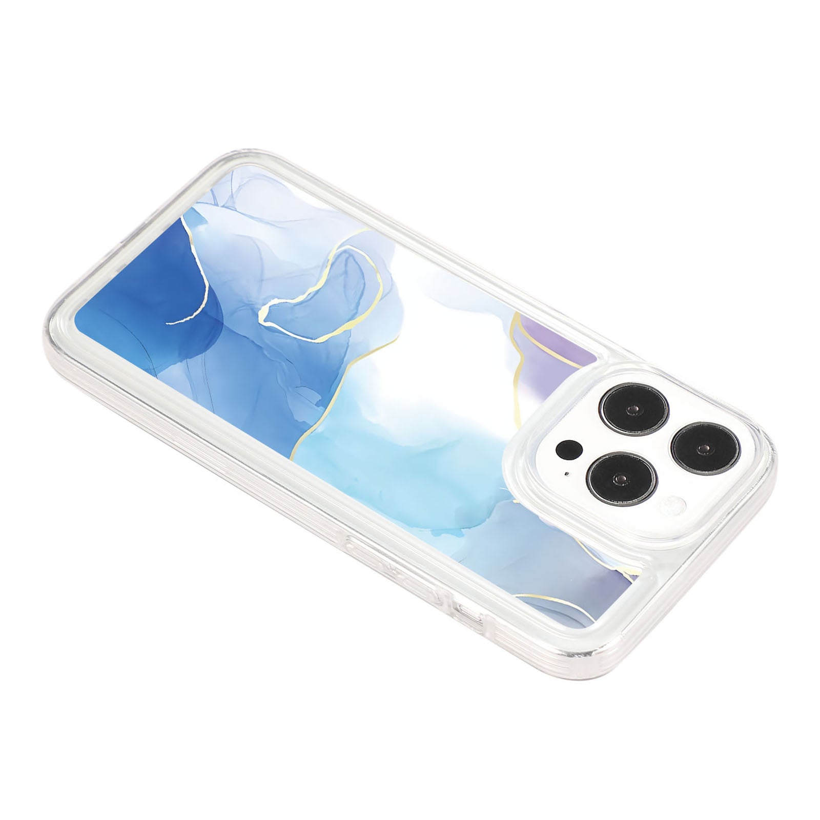 For iPhone 14 Pro Max TPU Case Airbag Protection Smart Phone Cover with Marble Pattern
